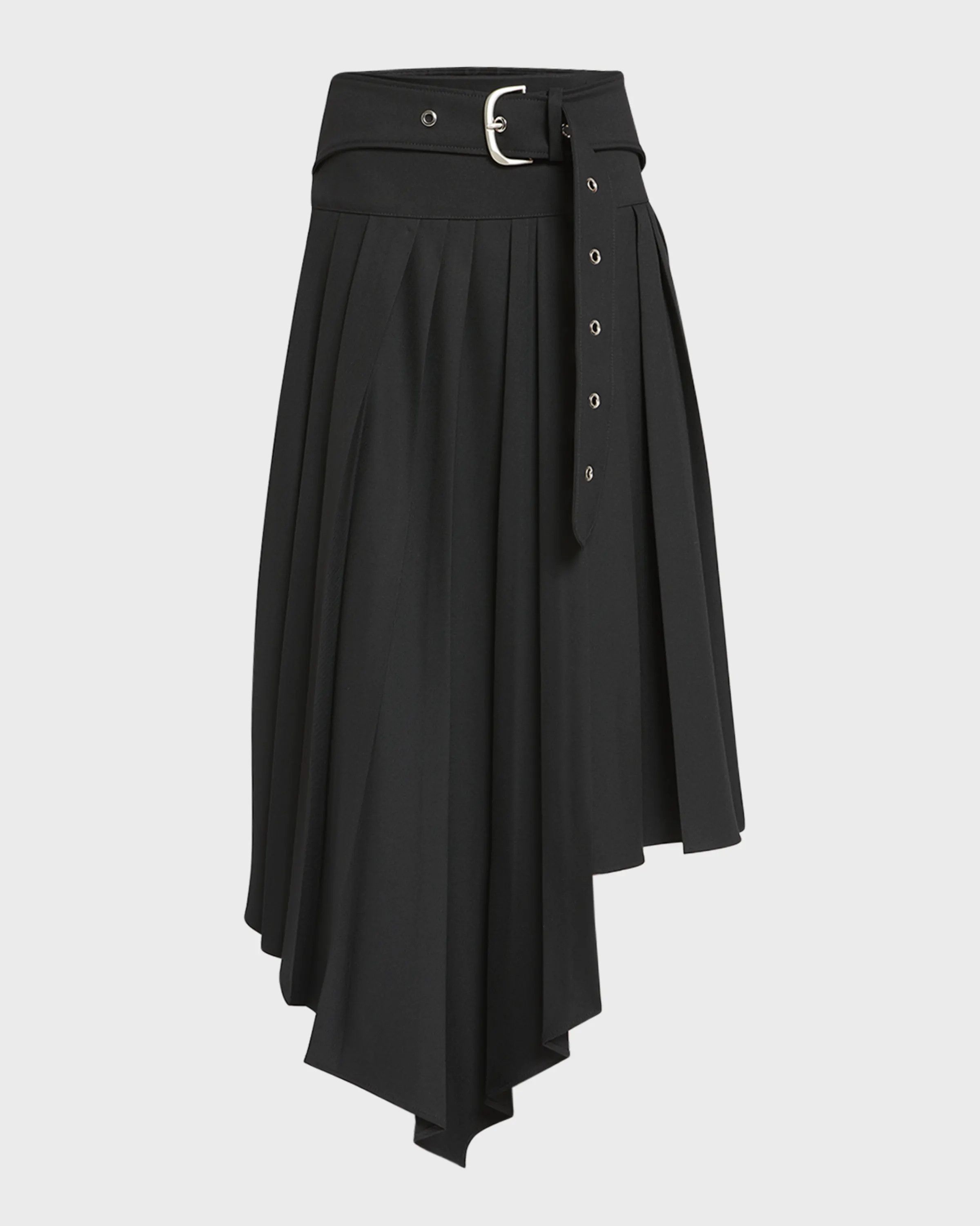 Off-White o1s22i1n0824 Belted Tech Drill Pleated Skirt in Black Size 28" / US 6 / IT 42 - 1 Thumbnail