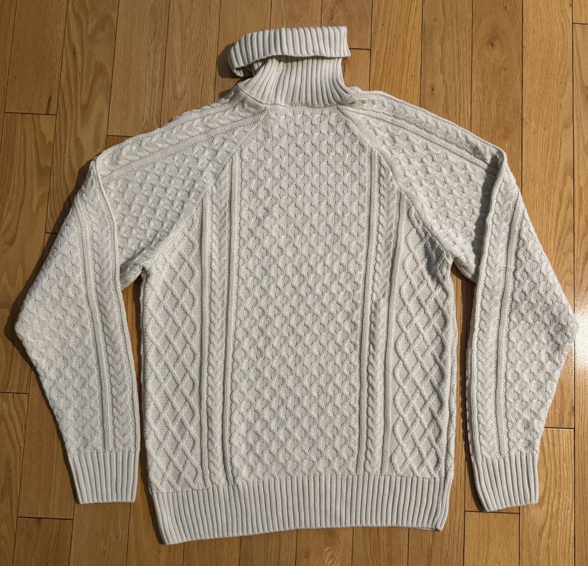 Nike $180 Nike Life Cable Knit Turtleneck Sweater Light Bone Size US S / EU 44-46 / 1 - 6 Thumbnail