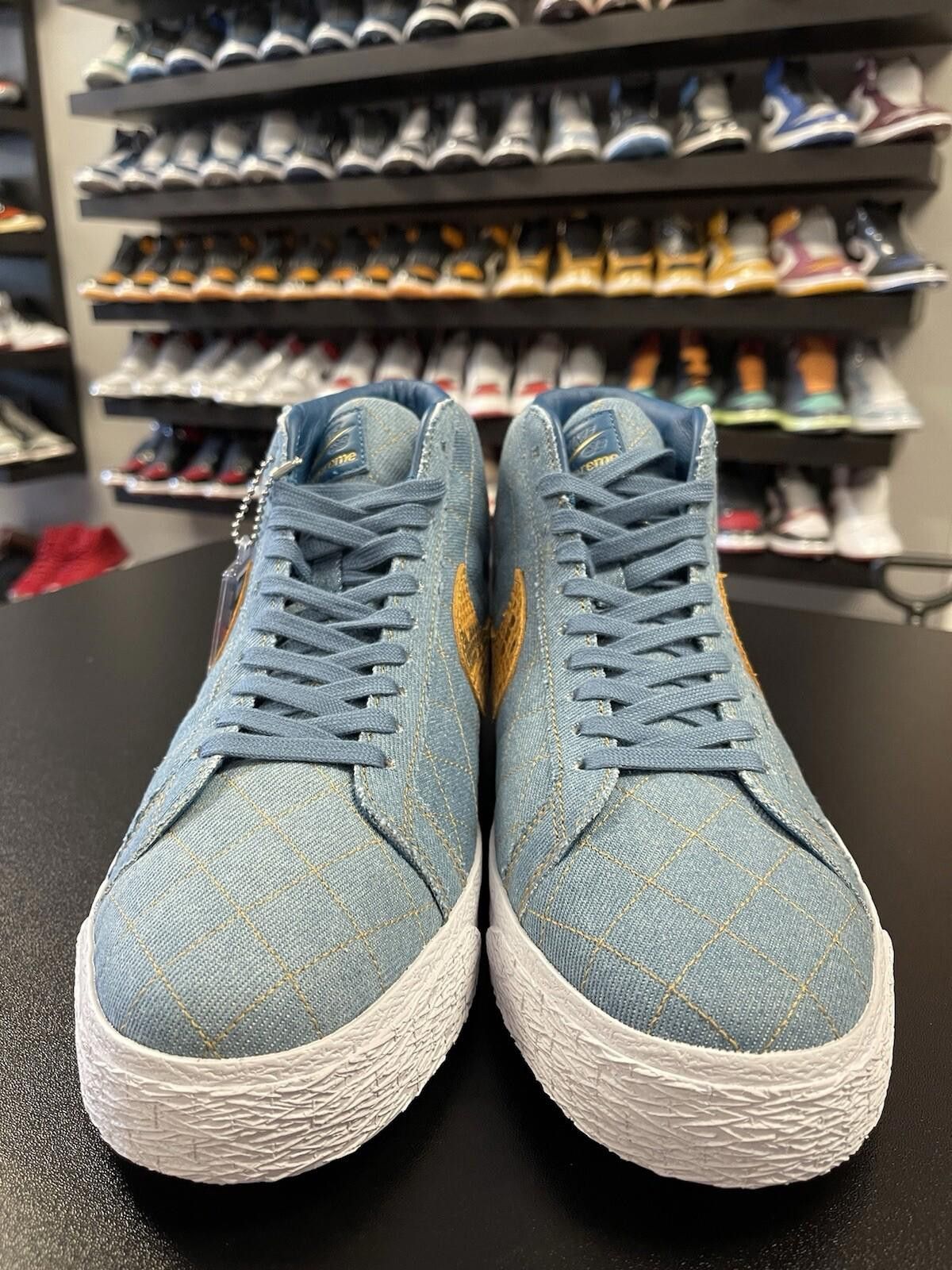 Nike Size 10 - Nike SB Zoom Blazer Mid QS x Supreme Denim 2022 Size US 10 / EU 43 - 2 Thumbnail