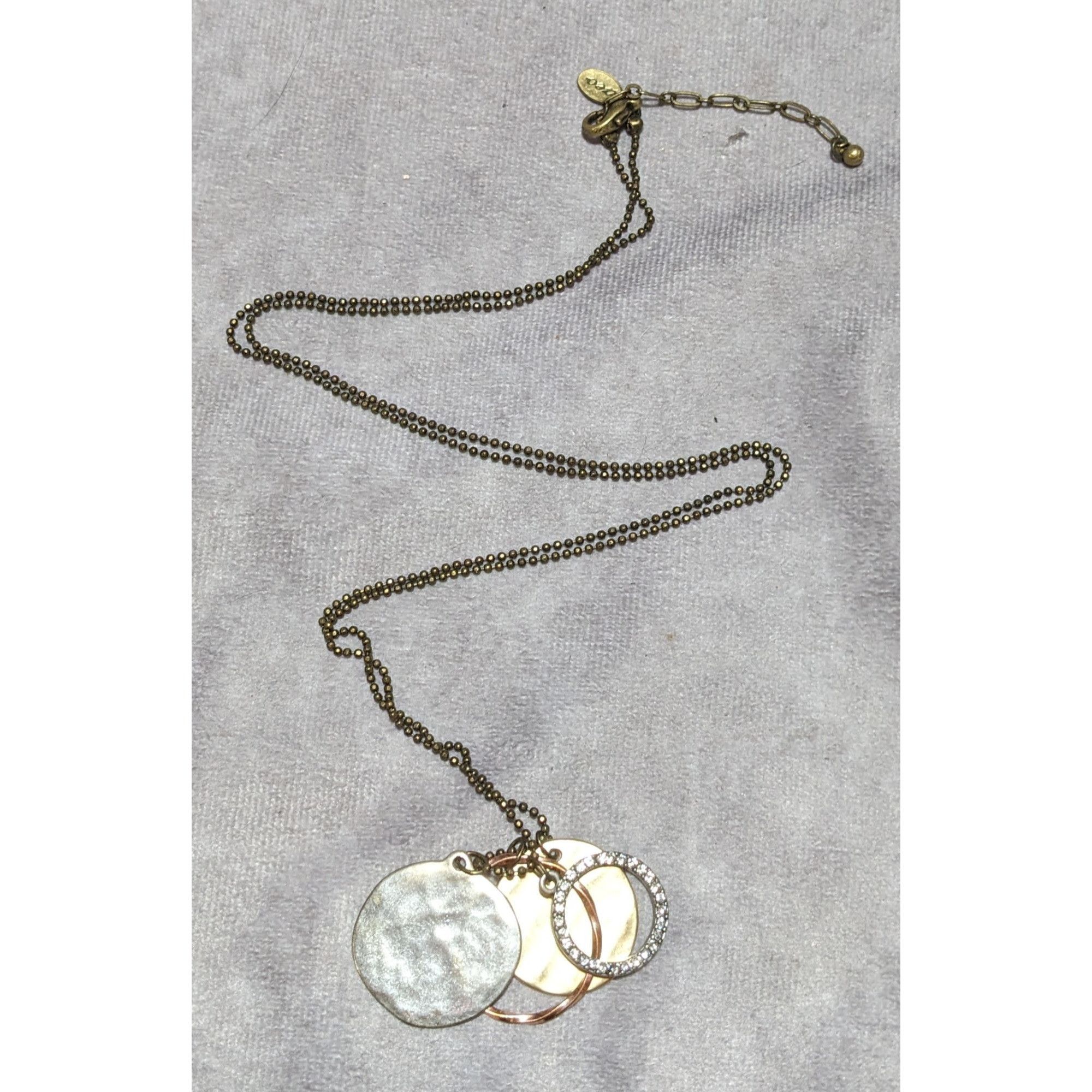 American Eagle Outfitters AEO Metallic Hammered Disc Necklace Size ONE SIZE - 10 Thumbnail