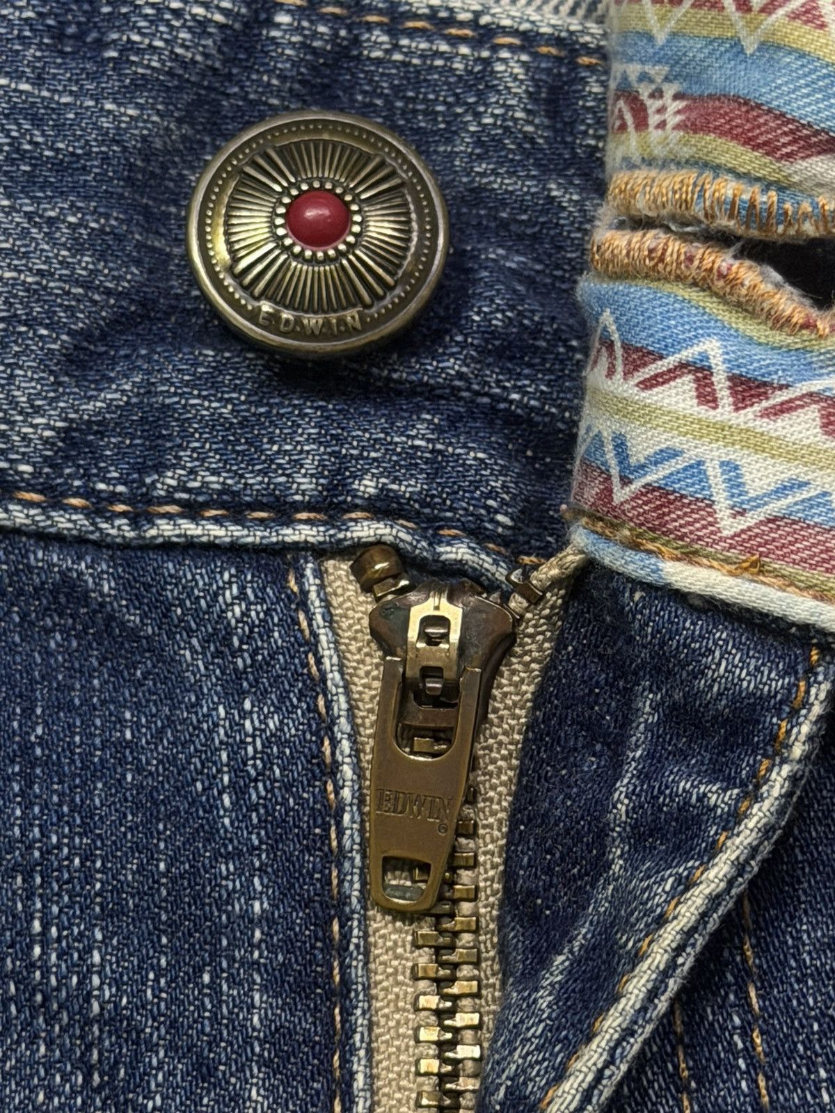 Edwin Vintage 00s Edwin 444XVS Exclusive Vintage Denim Jeans | W32 Size US 32 / EU 48 - 14 Thumbnail