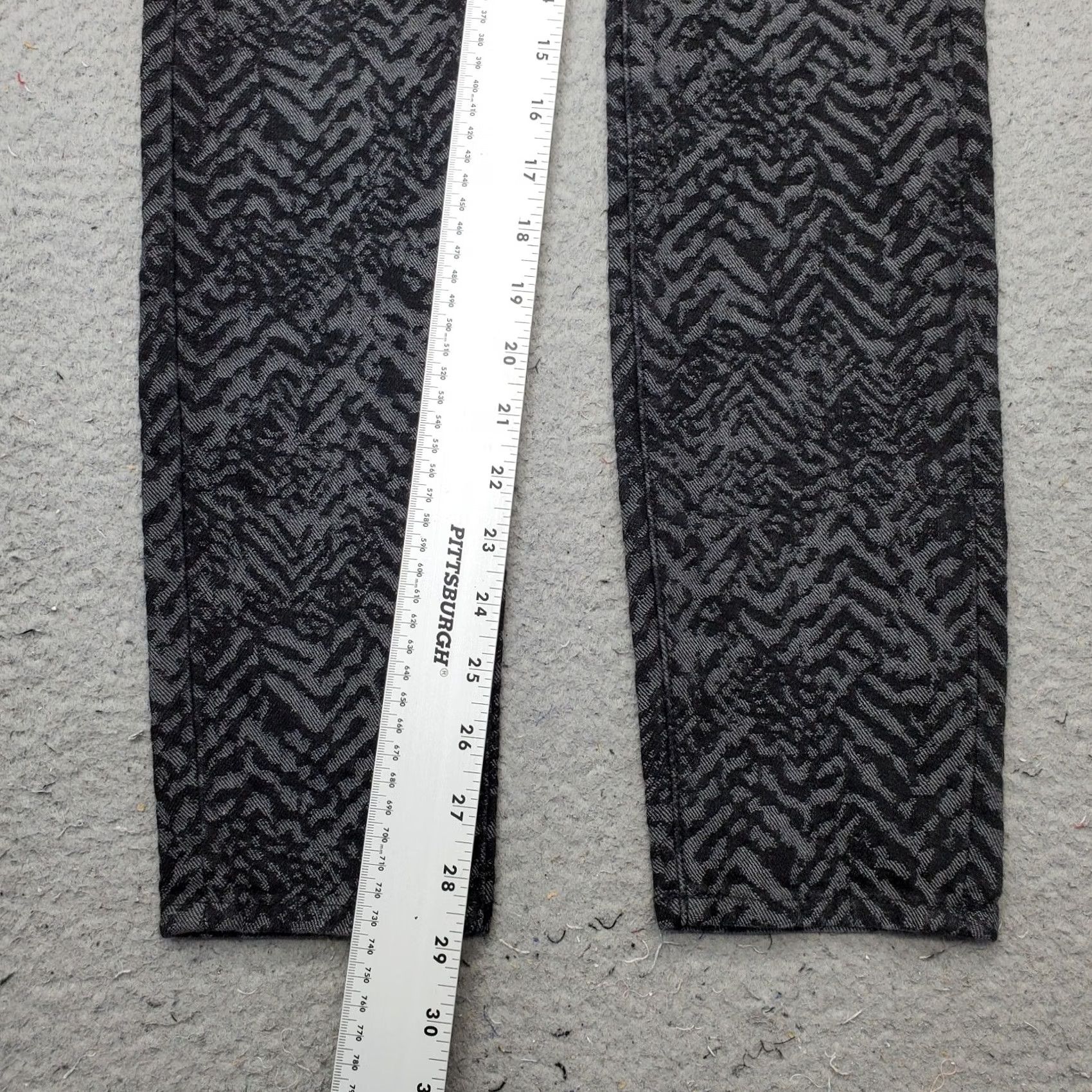 7 For All Mankind 7 For All Mankind Ankle Jeans Womens 24 Multi Pattern Stretch Jacquard Skinny Leg Jeans Size 42" / US 20 - 4 Thumbnail