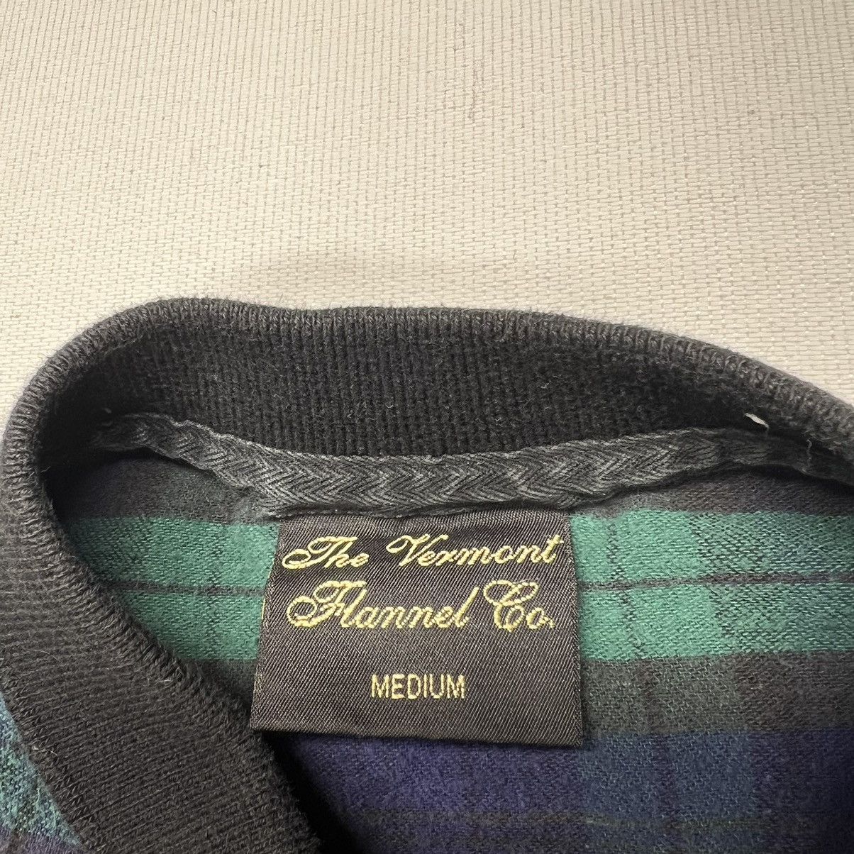 The Vermont Flannel Company × Vintage VTG The Vermont Flannel Company Polo Shirt Green Plaid Size US M / EU 48-50 / 2 - 5 Thumbnail