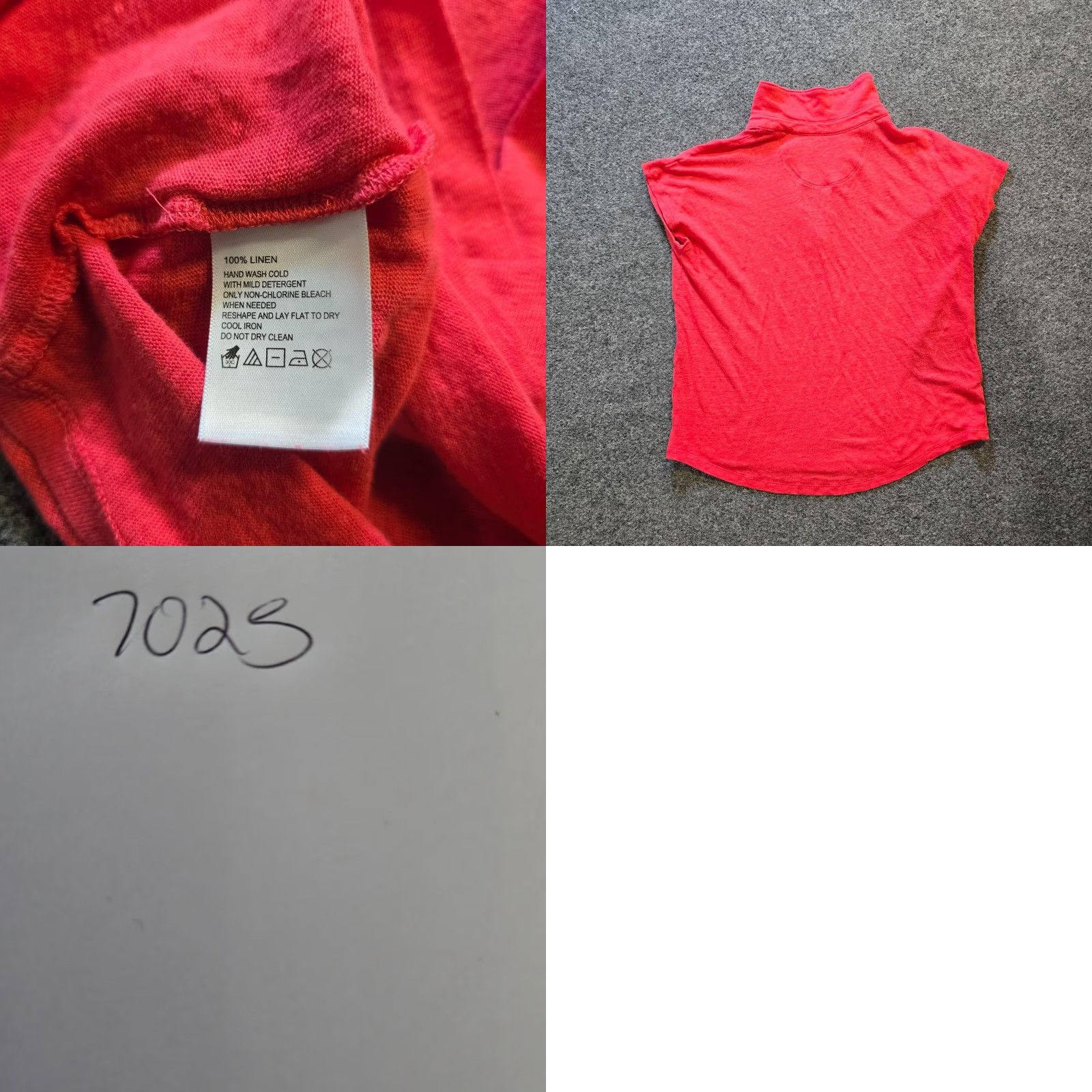 Tommy Bahama Tommy Bahama Shirt Womens Size S Red Linen Short Sleeve V-Neck Casual Lightweight Beach Classic Minimal Knit T-Shirt Size S / US 4 / IT 40 - 8 Thumbnail