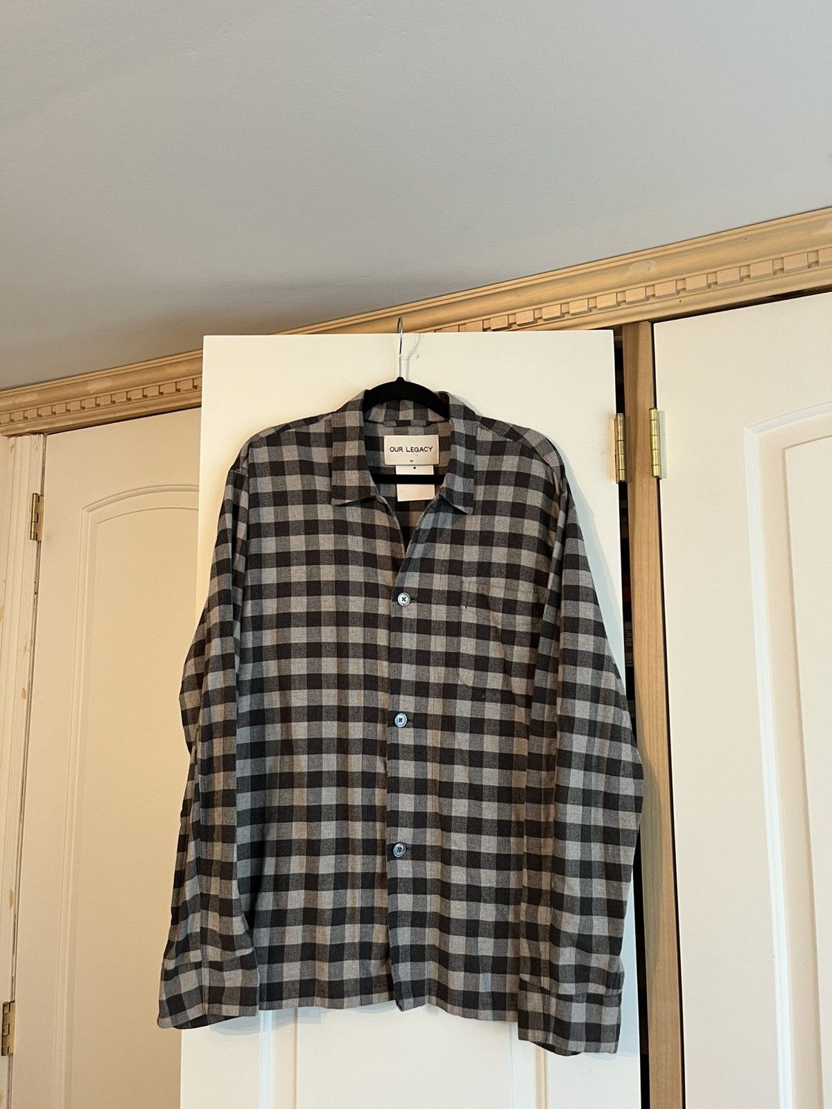 Our Legacy Box Shirt Asphalt Grey Check | Grailed