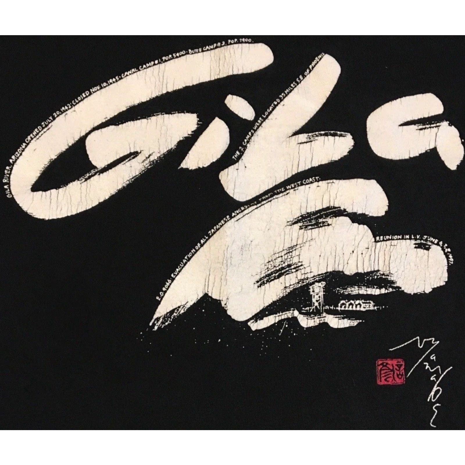 Vintage VINTAGE Gila River Japanese Ancestry Faded Shirt - 90s - USA - Arizona - Band - Grunge - Shirt - S - Black - Mens Size US S / EU 44-46 / 1 - 3 Thumbnail