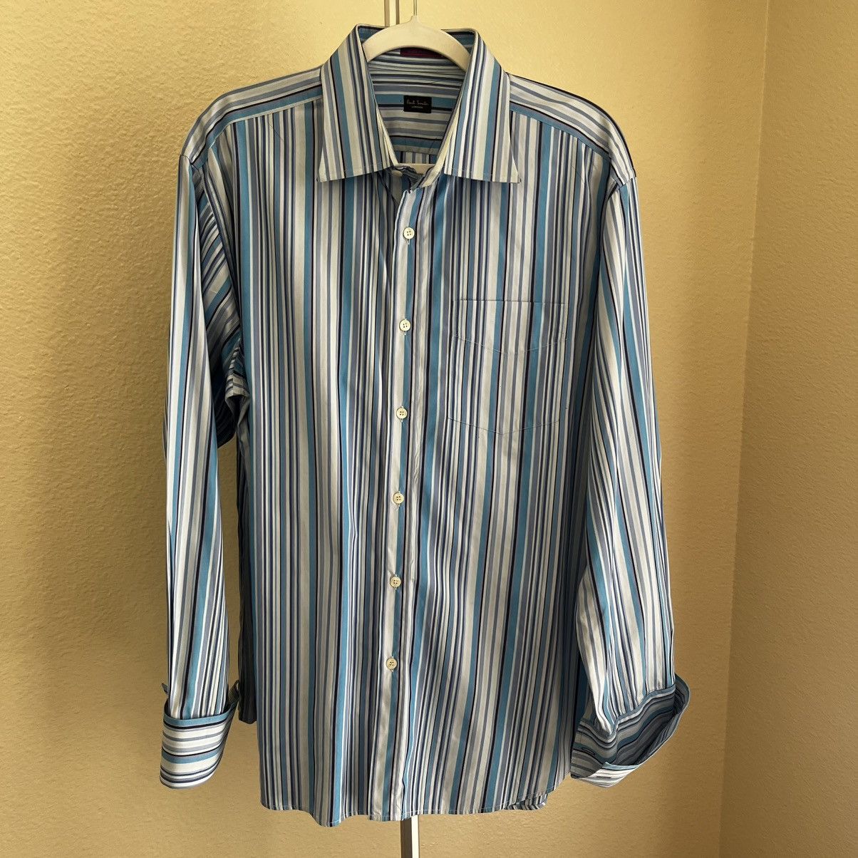 Paul Smith Paul Smith London Stripped French Cuff Button Up 17.5/44 Size US L / EU 52-54 / 3 - 1 Thumbnail