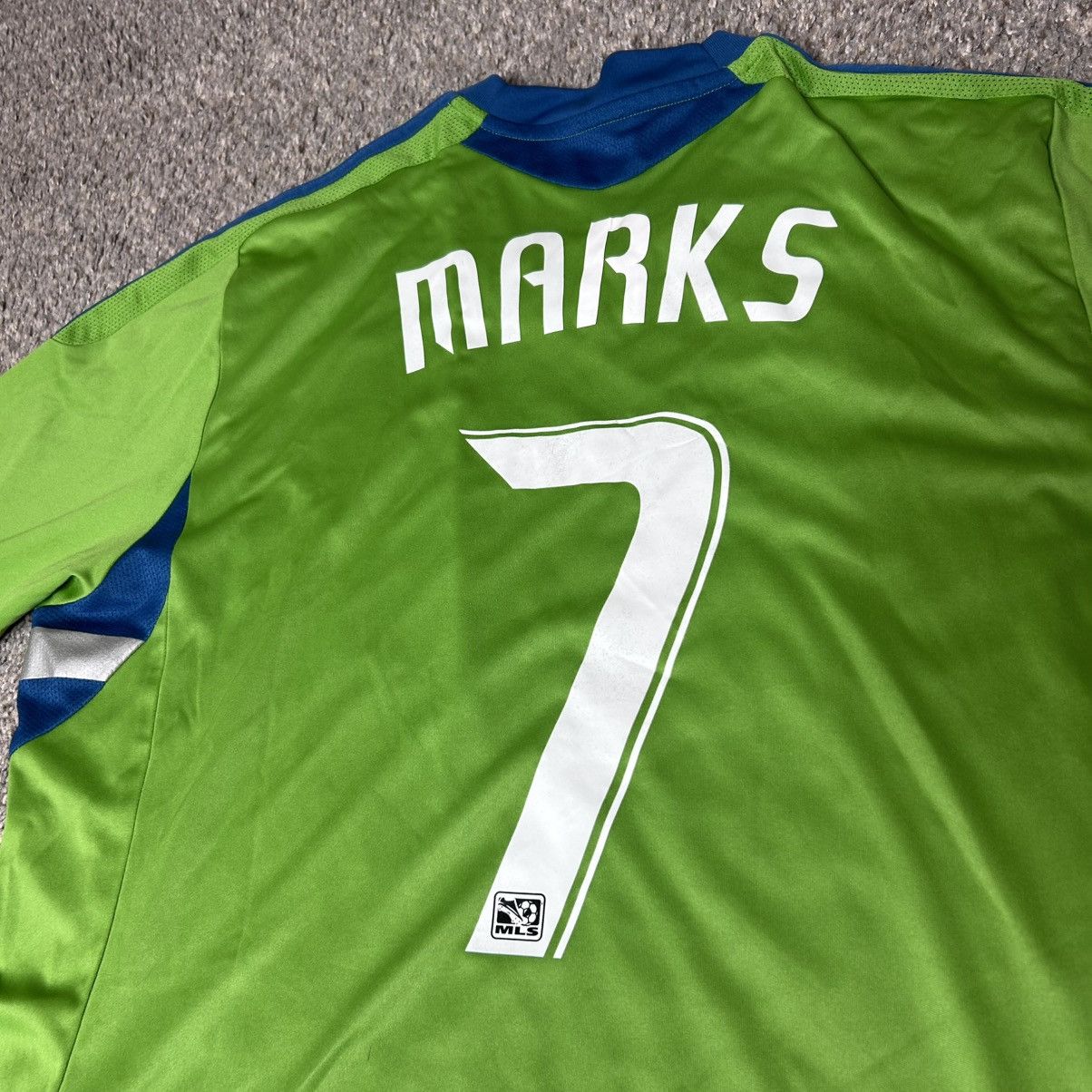 Adidas 2011 Seattle sounders fc mls marks #7 soccer jersey Size US L / EU 52-54 / 3 - 8 Thumbnail