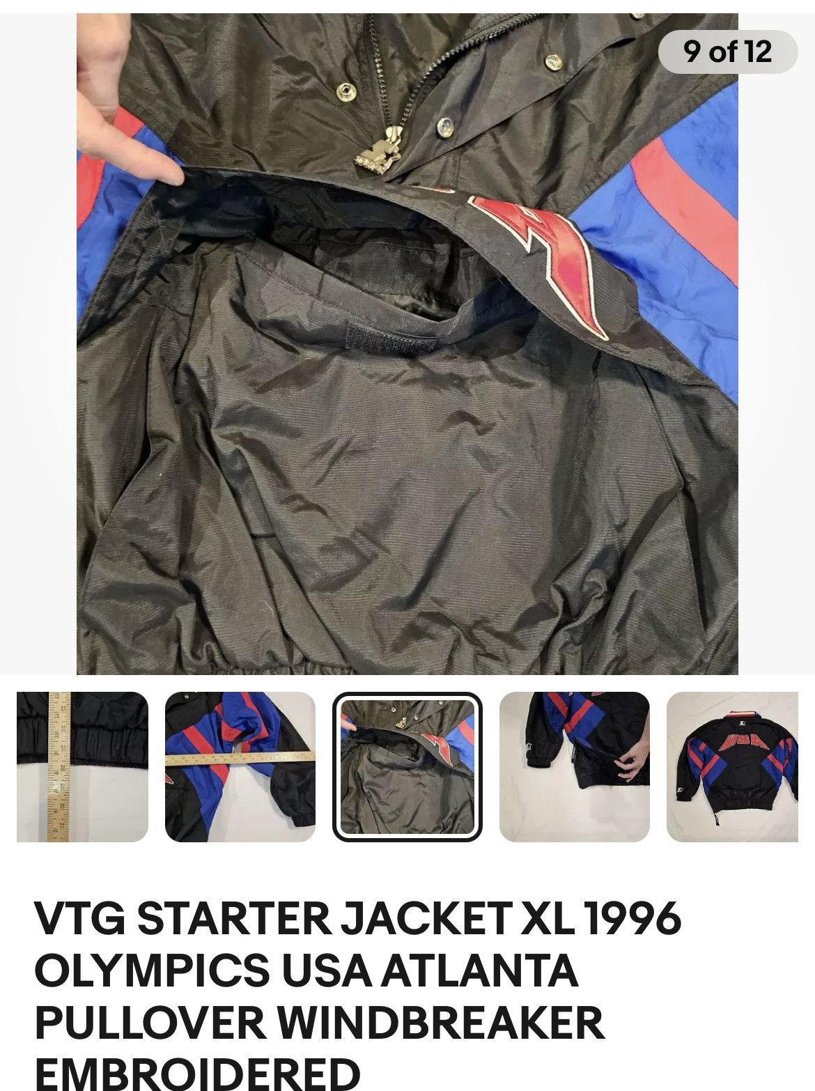 Starter × USA Olympics × Vintage Vintage 90s USA Starter Pullover Size US XL / EU 56 / 4 - 4 Thumbnail