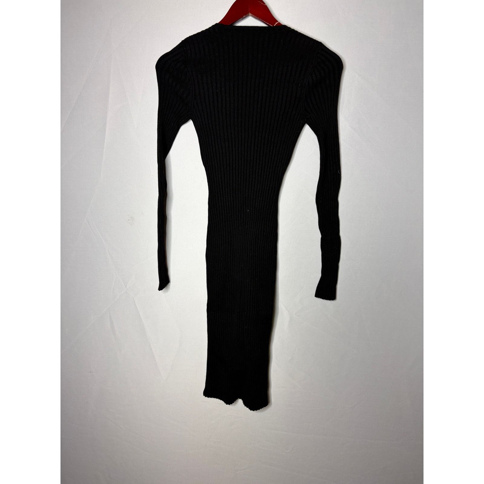 Wolford Wolford Round neck ribbed wool blend dress in black Sz XS Size XS / US 0-2 / IT 36-38 - 5 Thumbnail