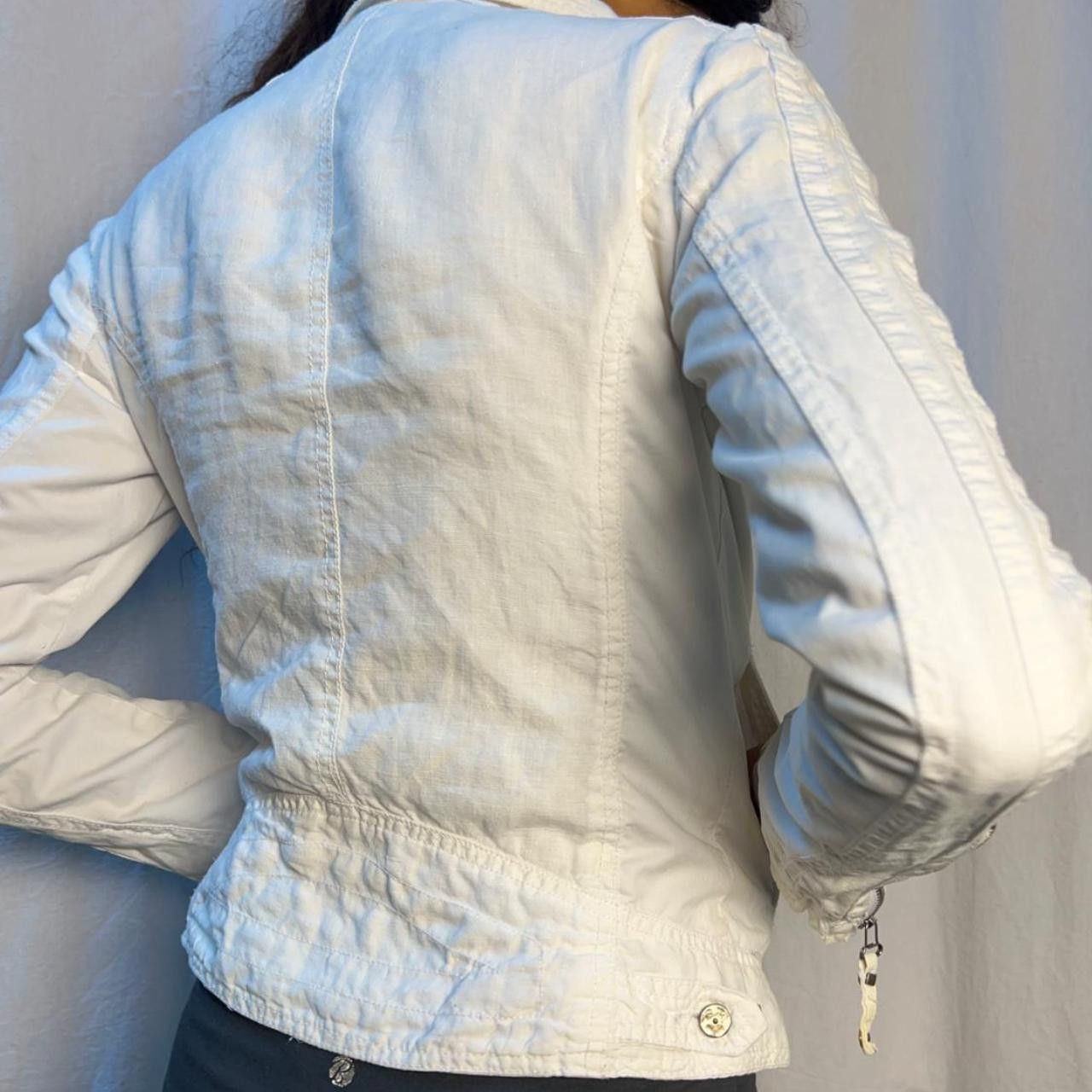 Diesel Diesel Women's asymmetric White Jacket Size S / US 4 / IT 40 - 3 Thumbnail