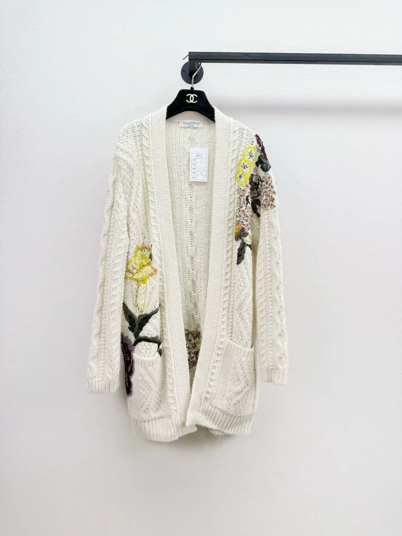 Valentino Valentino Floral knitted cardigan Size S / US 4 / IT 40 - 1 Thumbnail
