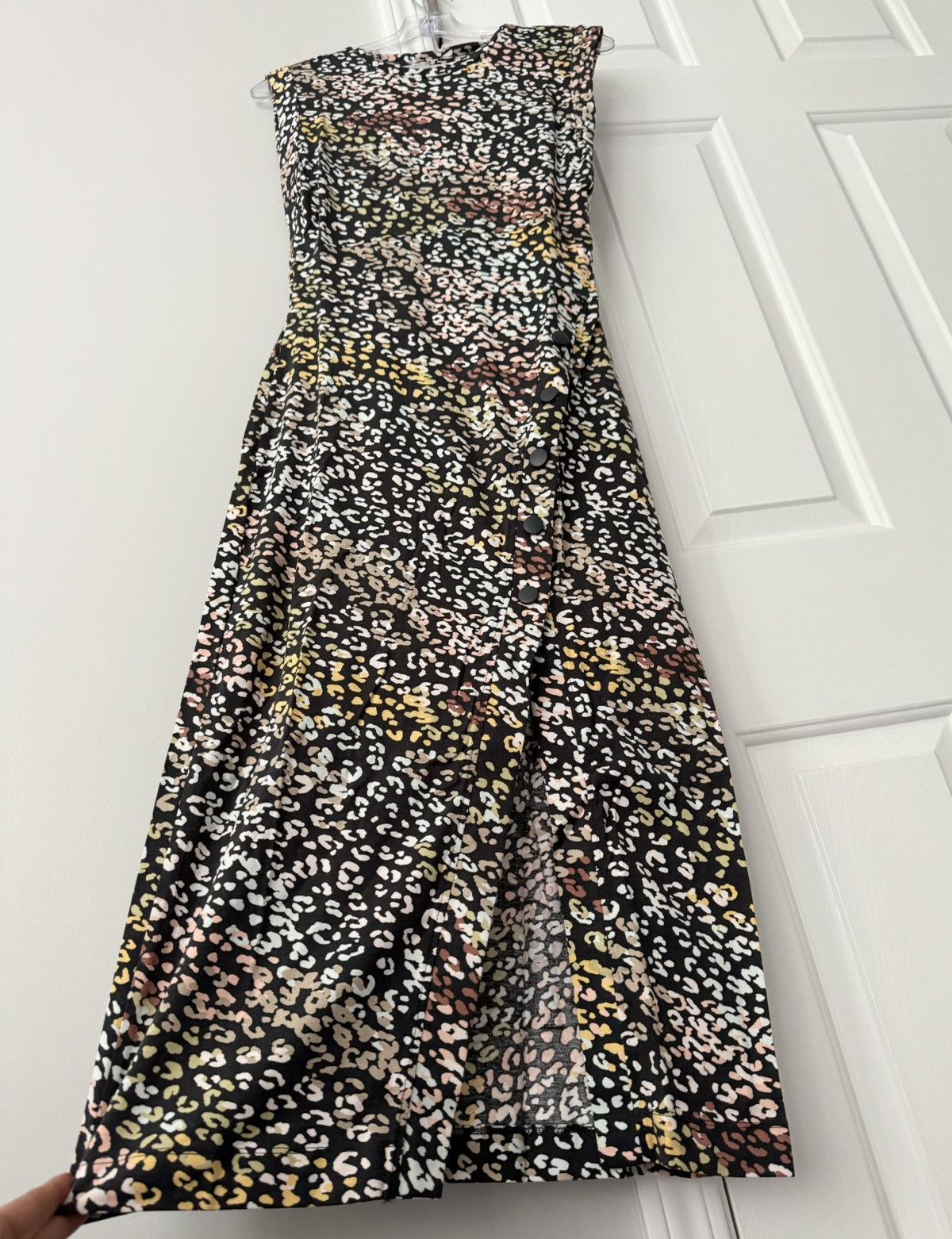 Anthropologie Gray State Chiara Animal Print Midi Dress, Size XS Size XS / US 0-2 / IT 36-38 - 6 Thumbnail
