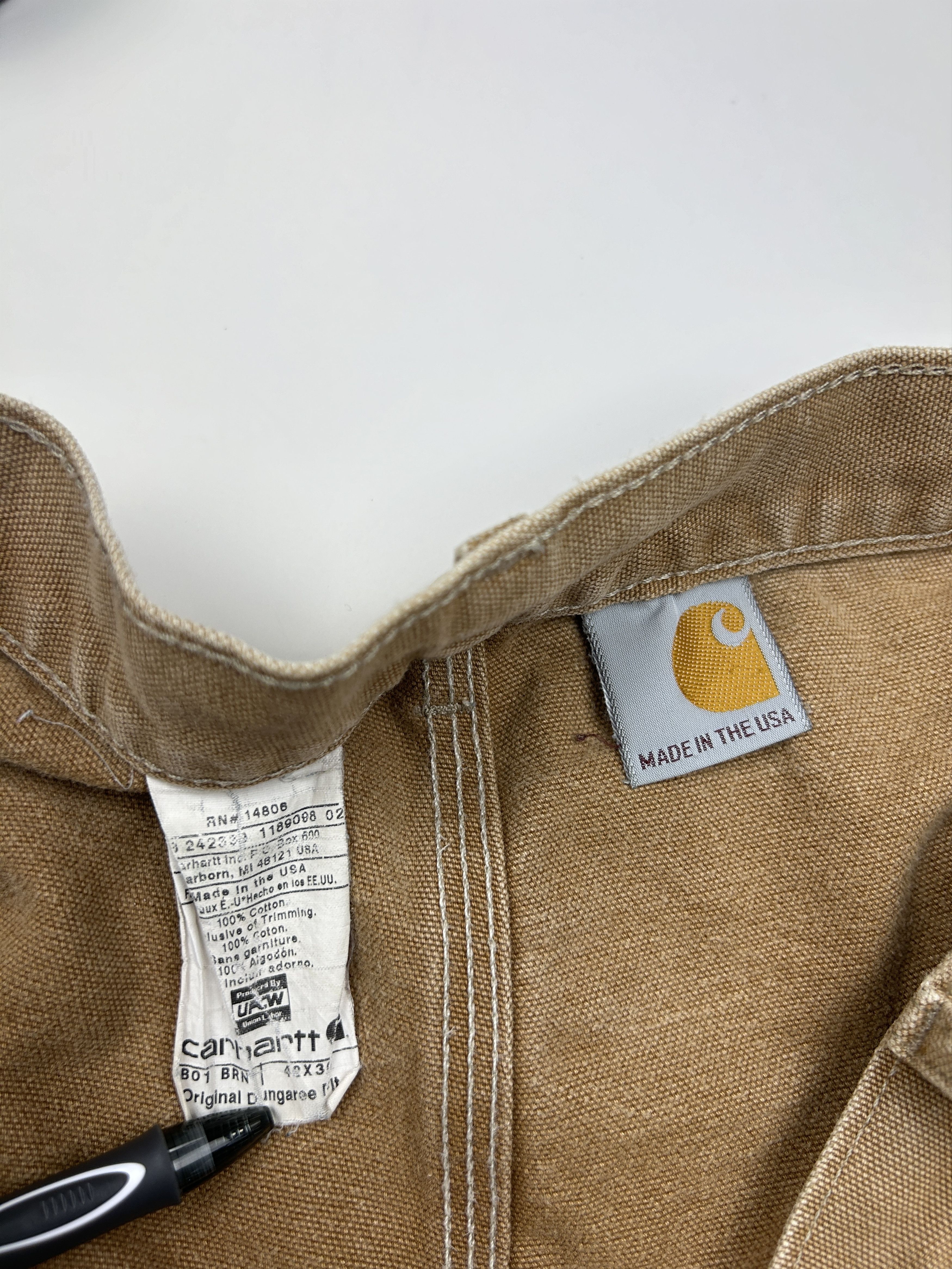 Carhartt Vintage 90s Carhartt Canvas Work-Wear Double Knee Pants 40W Size US 40 / EU 56 - 3 Thumbnail