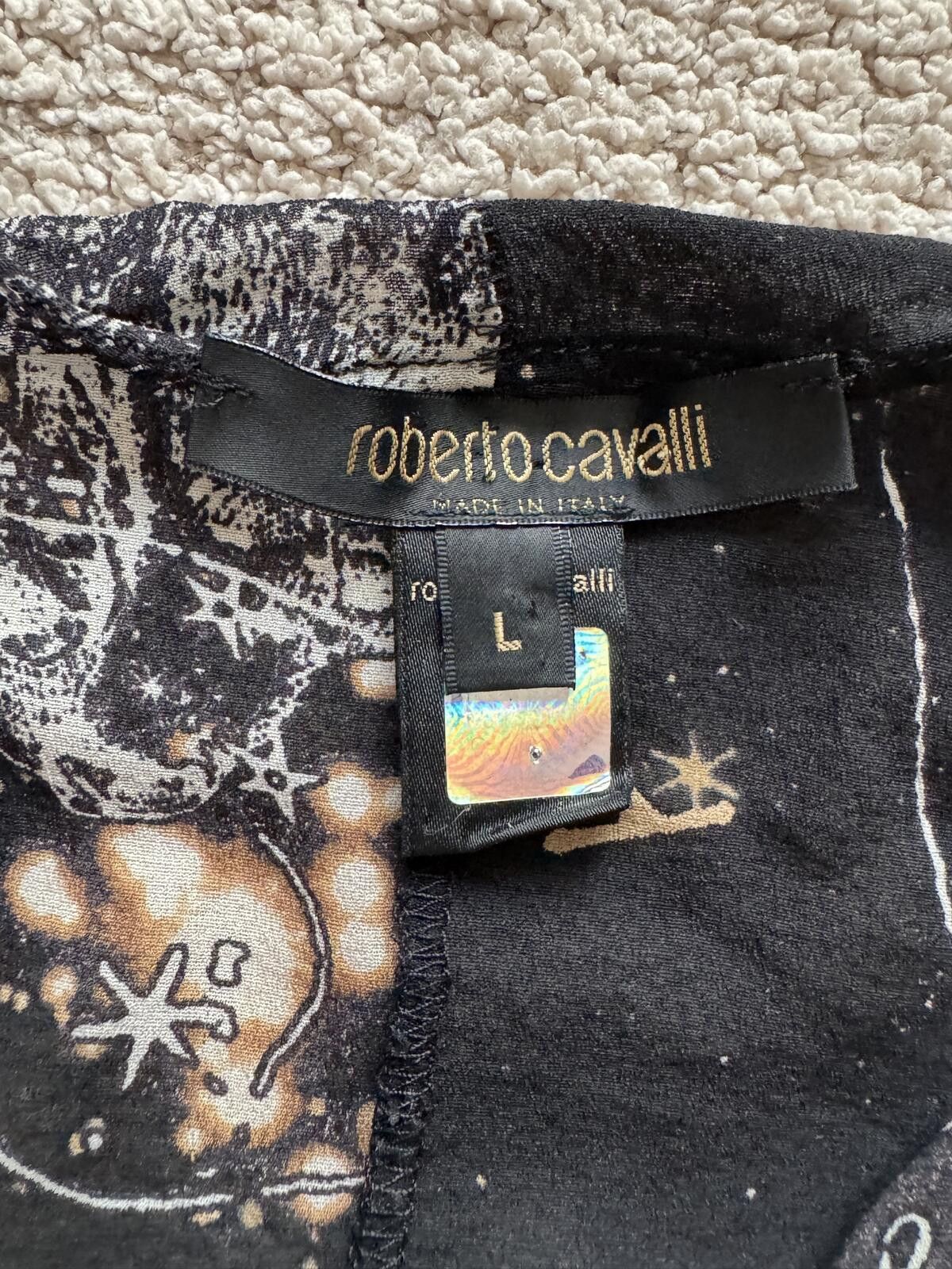 Roberto Cavalli ARCHIVE Roberto Cavalli FW 2003 "Constellation" Zodiac Top Size L / US 10 / IT 46 - 4 Thumbnail
