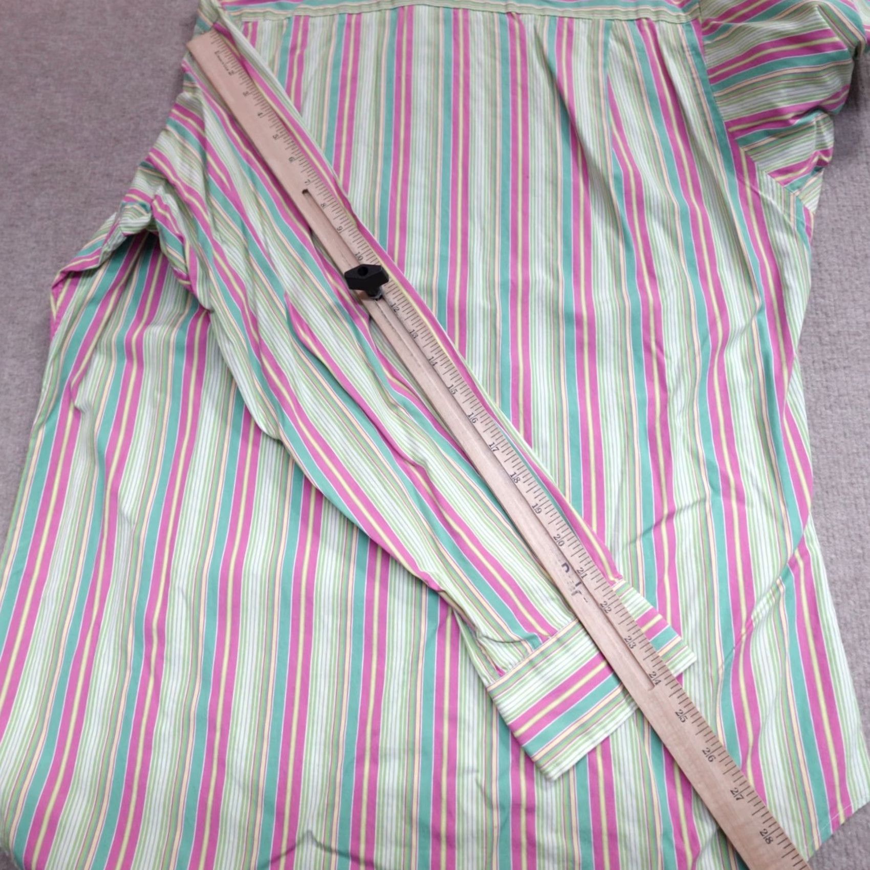 Polo Ralph Lauren Polo Ralph Lauren Shirt Medium Green Striped Polo Ralph Lauren Shirt M Green Striped Button-Up Long Sleeve Cotton Adult Mens Size US M / EU 48-50 / 2 - 7 Thumbnail