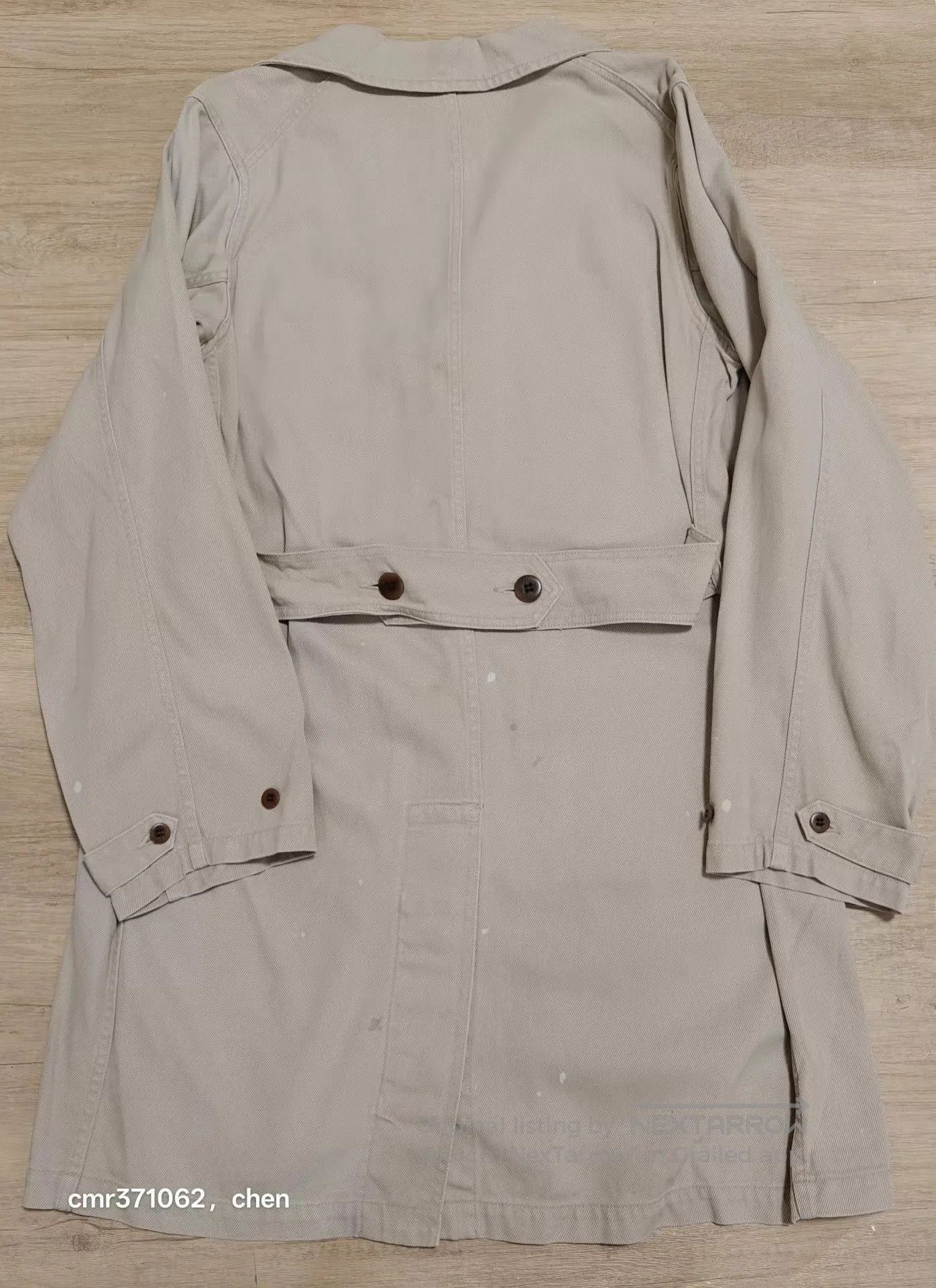 Visvim Beige Long Coat with 'PEERLESS' Print . Size US M / EU 48-50 / 2 - 4 Thumbnail