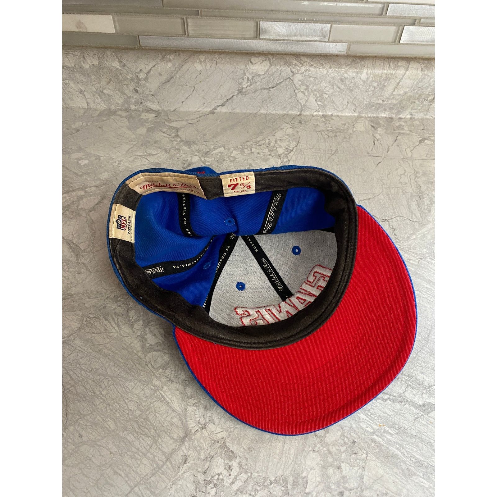 Mitchell & Ness New York Giants Mitchell & Ness Fitted Hat Size 7 3/8 Size ONE SIZE - 6 Thumbnail