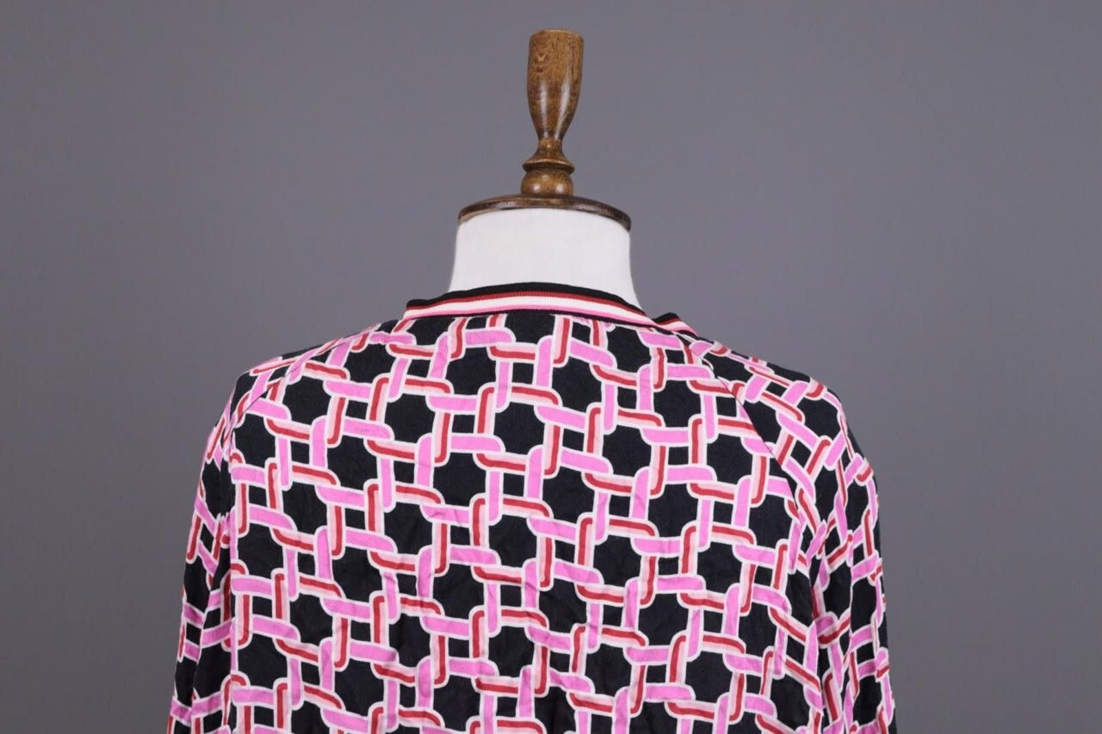 Designer Emily Van Den Bergh Black Сhains Print Blouse Shirt Sz 46 Size M / US 6-8 / IT 42-44 - 9 Thumbnail