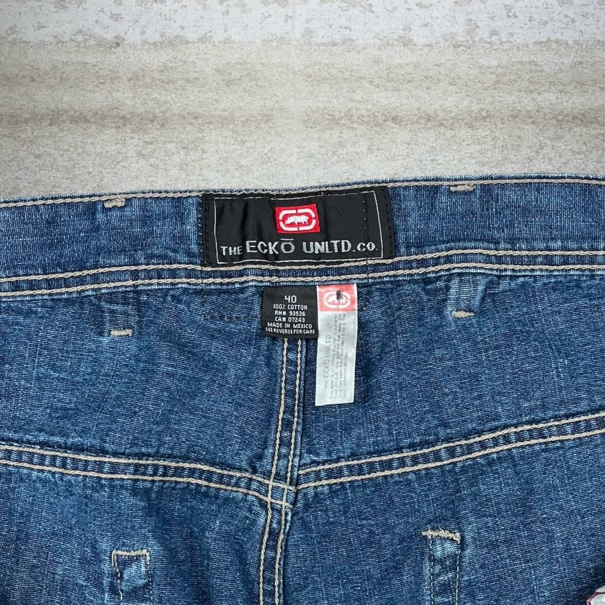 Ecko Unltd. Vintage Y2K Ecko Skater Wide Leg Jeans 40x34 Baggy Dark Wash Size US 40 / EU 56 - 5 Thumbnail
