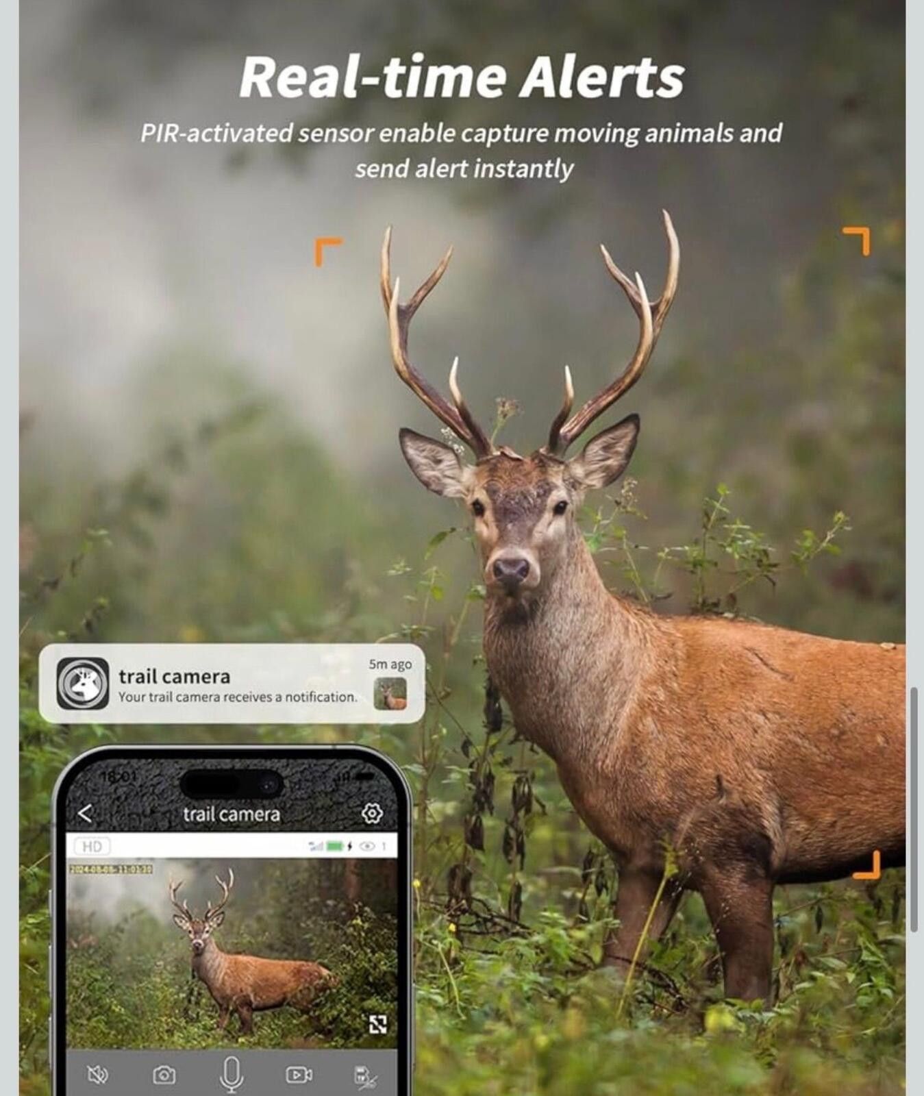 Other Trail Cam 2k HD Live View Cellular SIM 4G Game Camera Solar Size ONE SIZE - 5 Thumbnail