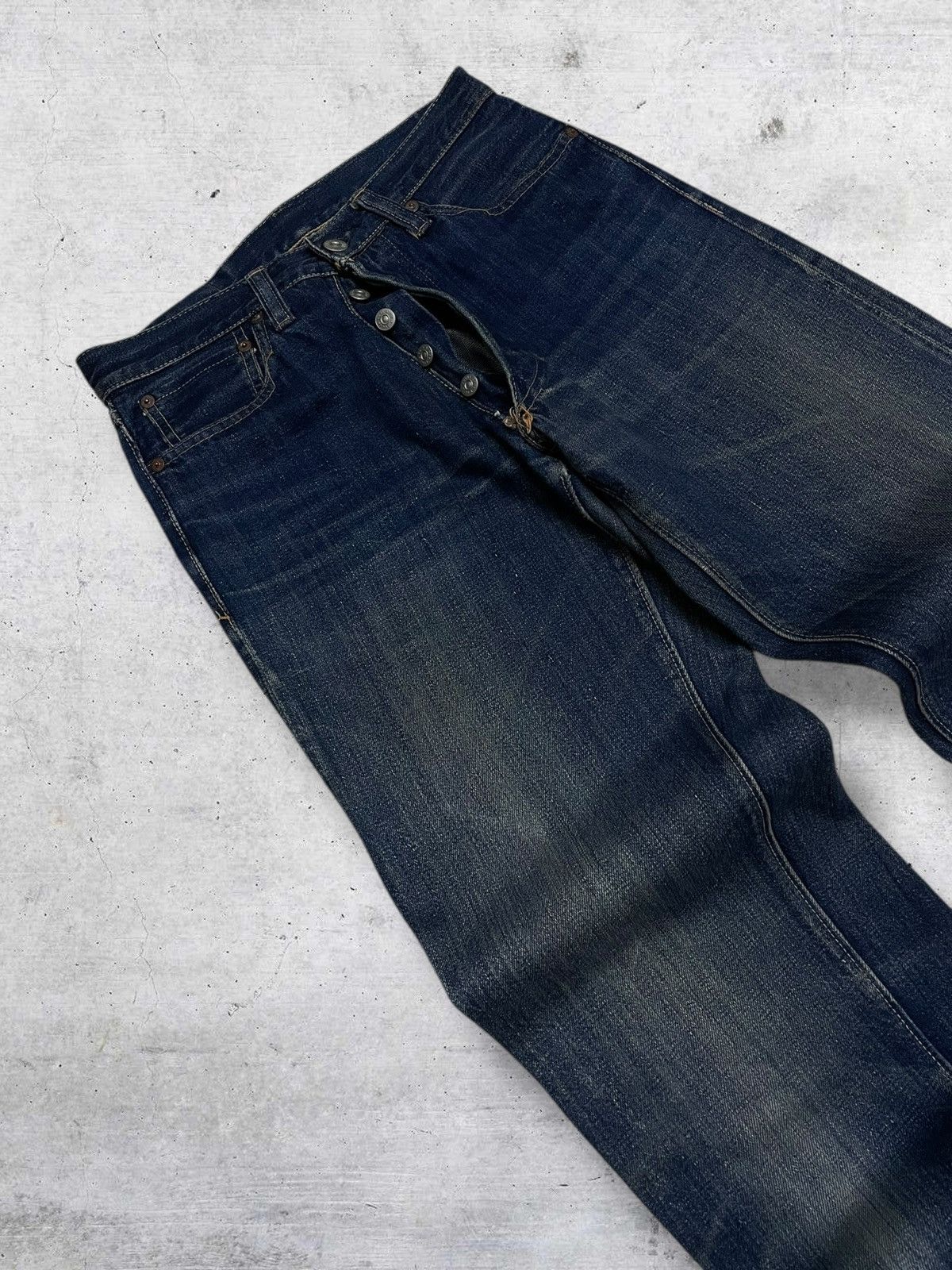 Sugar Cane VINTAGE SUGAR CANE JAPAN DESIGNER 90S OG SELVEDGE DENIM Size US 27 - 7 Thumbnail