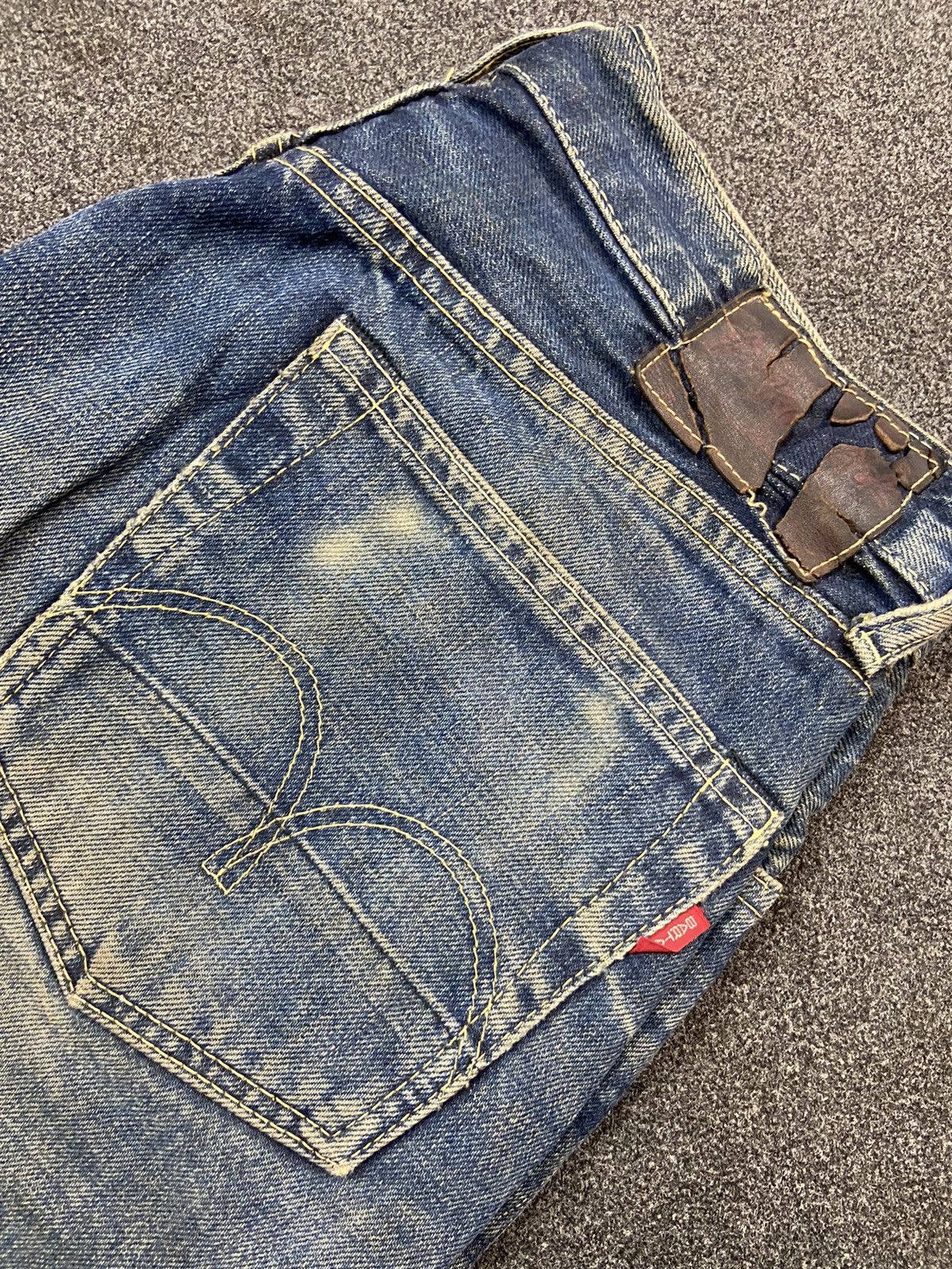 Japanese Brand × Vintage Vintage Bartack Mud Honey Comb Selvedge Denim Size US 30 / EU 46 - 10 Thumbnail