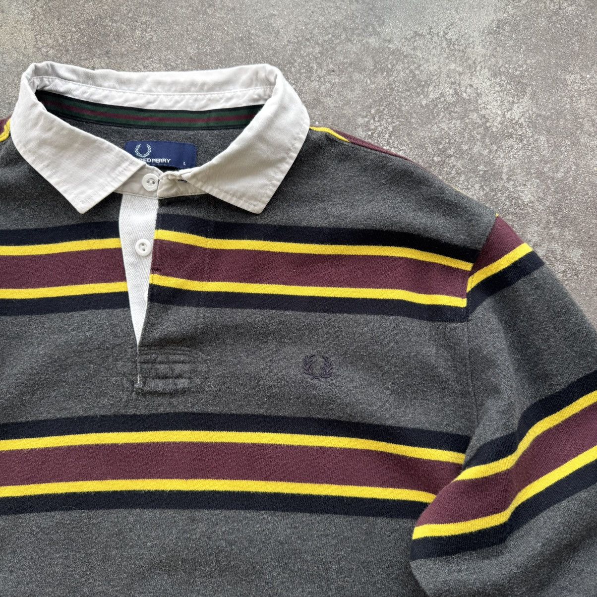 Fred Perry Fred Perry Vintage Stripped Rugby Long Sleeve T-Shirt Size US L / EU 52-54 / 3 - 5 Thumbnail