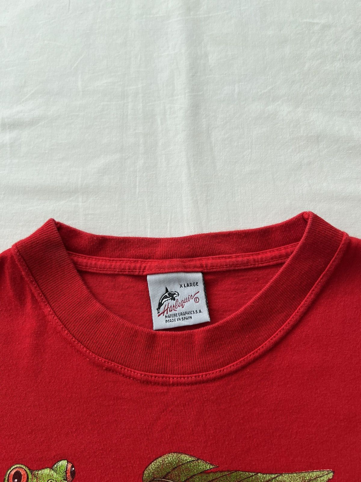 Vintage Vintage 1991 Harlequin Frog Ken Drewke Nature Red T-shirt Size US XL / EU 56 / 4 - 8 Thumbnail
