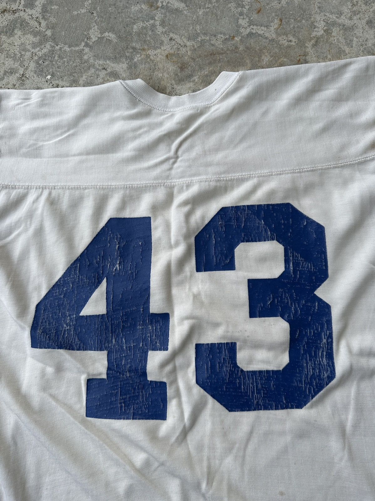 Vintage 60s Dirty Champion Number 43 single stitch football jersey Size US XL / EU 56 / 4 - 6 Thumbnail