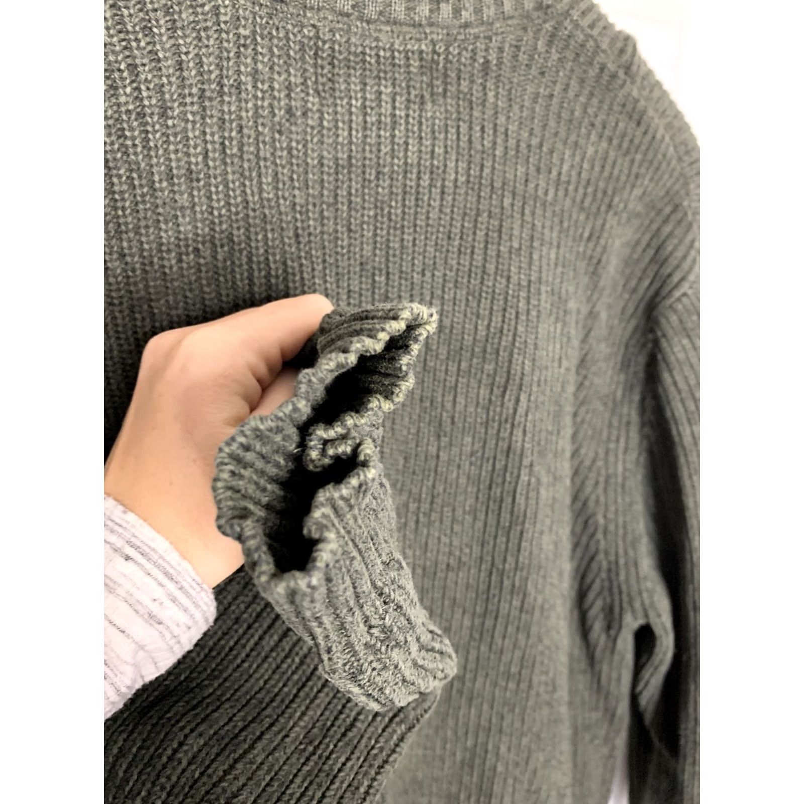 Eddie Bauer VINTAGE Eddie Bauer Men’s XL Knit 1/4 Button Up Sweater Pullover Gray/Green Size US XL / EU 56 / 4 - 5 Thumbnail