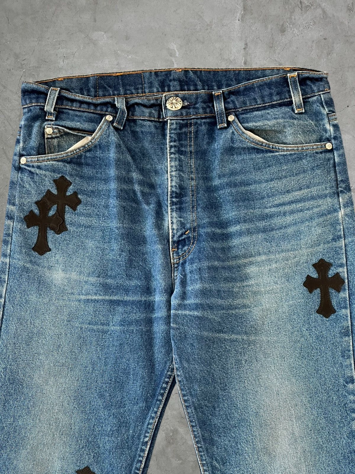 Chrome Hearts Chrome Hearts Leather Patch Jeans Size US 34 / EU 50 - 4 Thumbnail