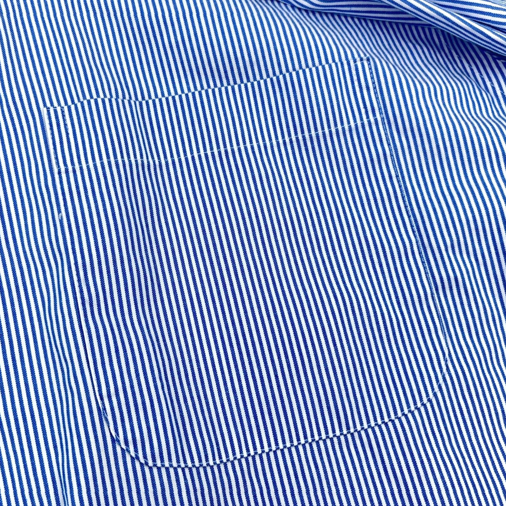 Charles Tyrwhitt Charles Tyrwhitt Shirt Men 16.5 33 Slim Button-Up Striped Poplin Blue Cotton Knit? (Correction) Size 46R - 4 Thumbnail