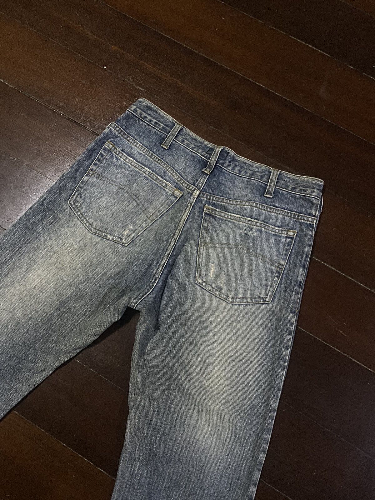 Armani × Giorgio Armani × Vintage Fire vintage ARMANI JEANS distressed mud wash flare Size US 32 / EU 48 - 17 Thumbnail