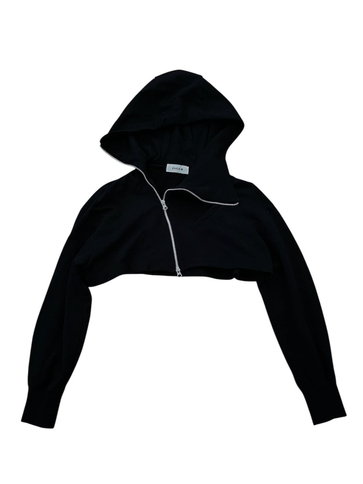 Issey Miyake Zucca • Cropped Asymmetrical Zip Hoodie Avant Garde Size US M / EU 48-50 / 2 - 5 Thumbnail