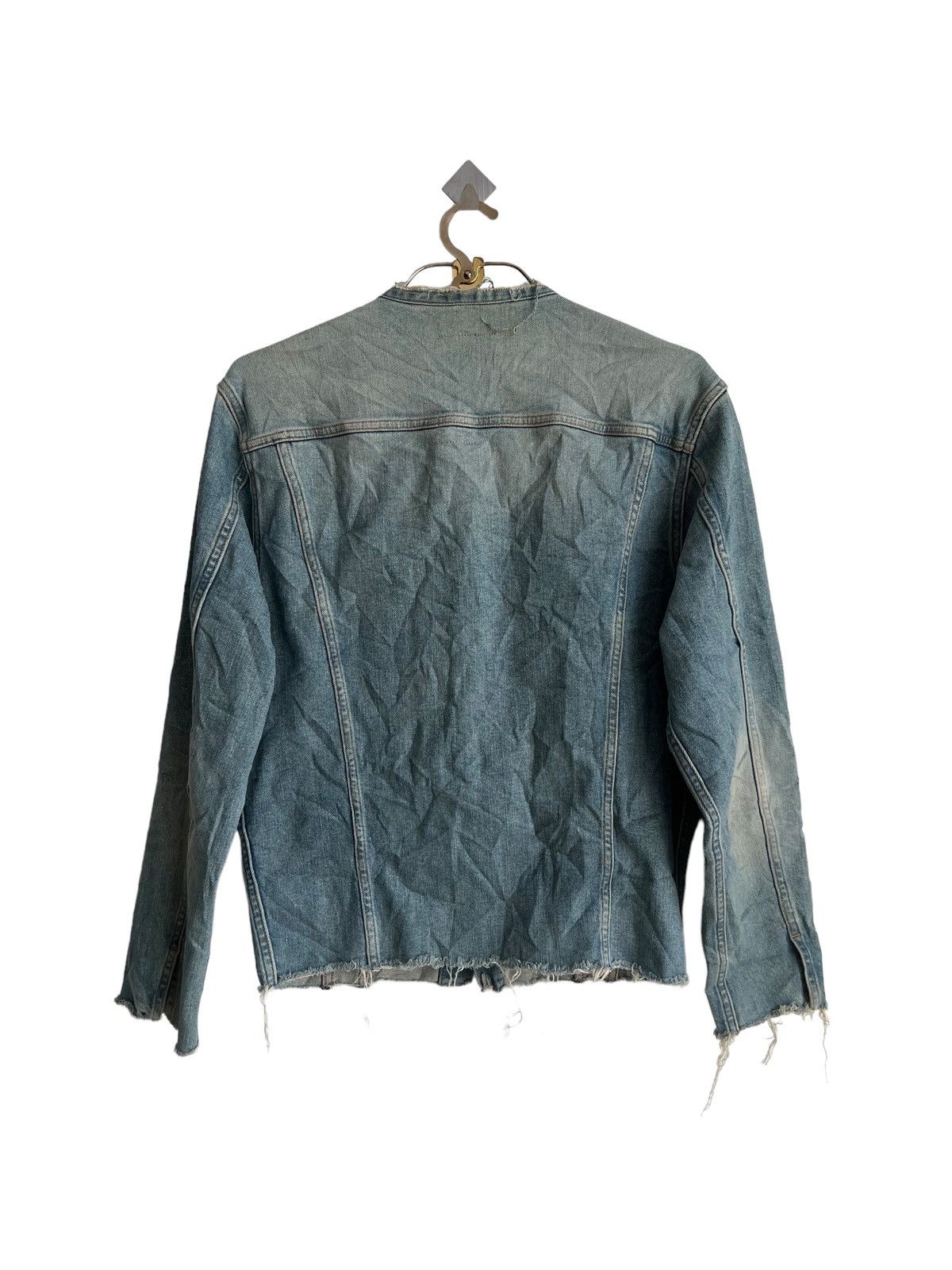 PHENOMENON 2019 Runway Phenomenon Cuff Collar Distress Denim Jacket Size US M / EU 48-50 / 2 - 5 Thumbnail