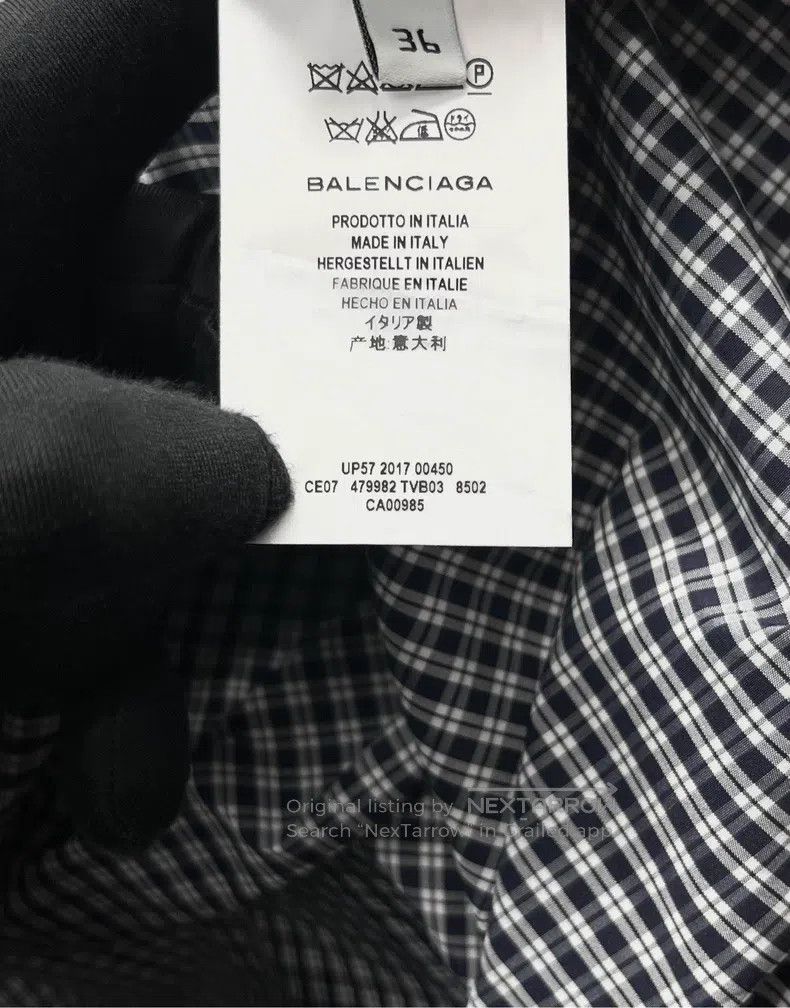 Balenciaga Balenciaga Special Cut Plaid Oversized Shirt Size XS / US 0-2 / IT 36-38 - 4 Thumbnail