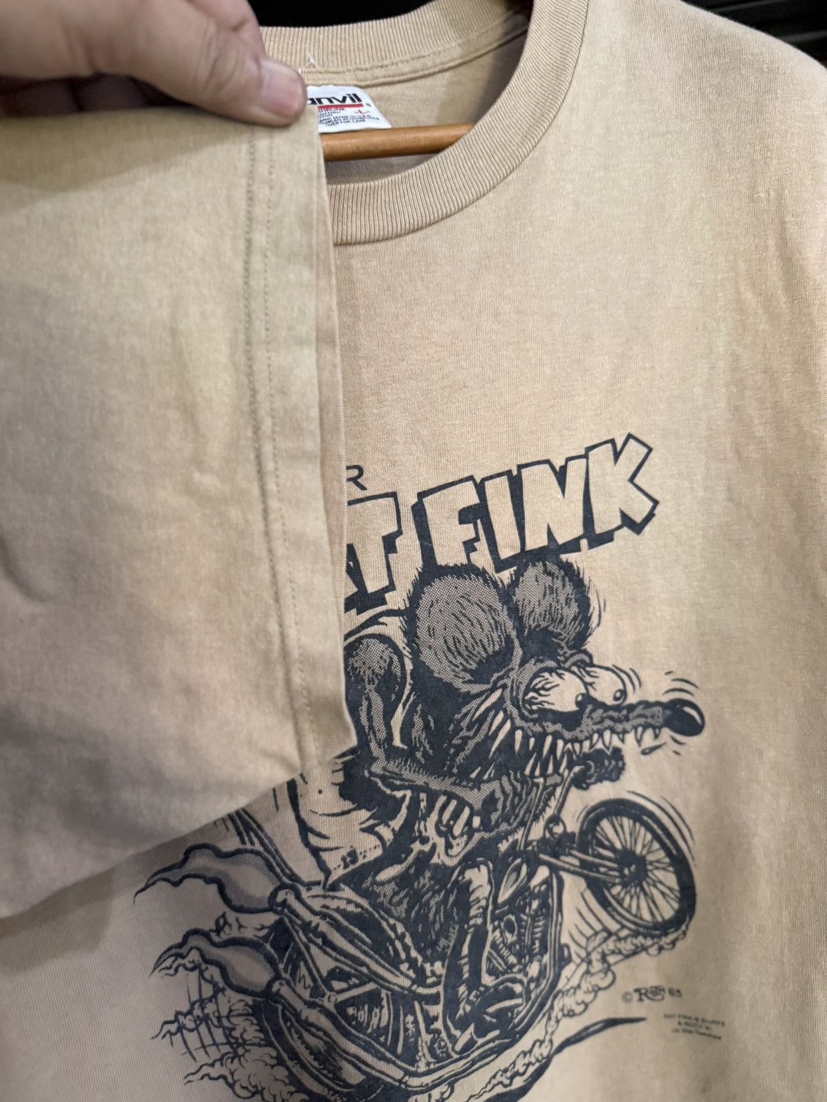 Vintage Thrashed Vintage 90s Brother Rap Fink Sun Faded Tee Size US L / EU 52-54 / 3 - 7 Thumbnail