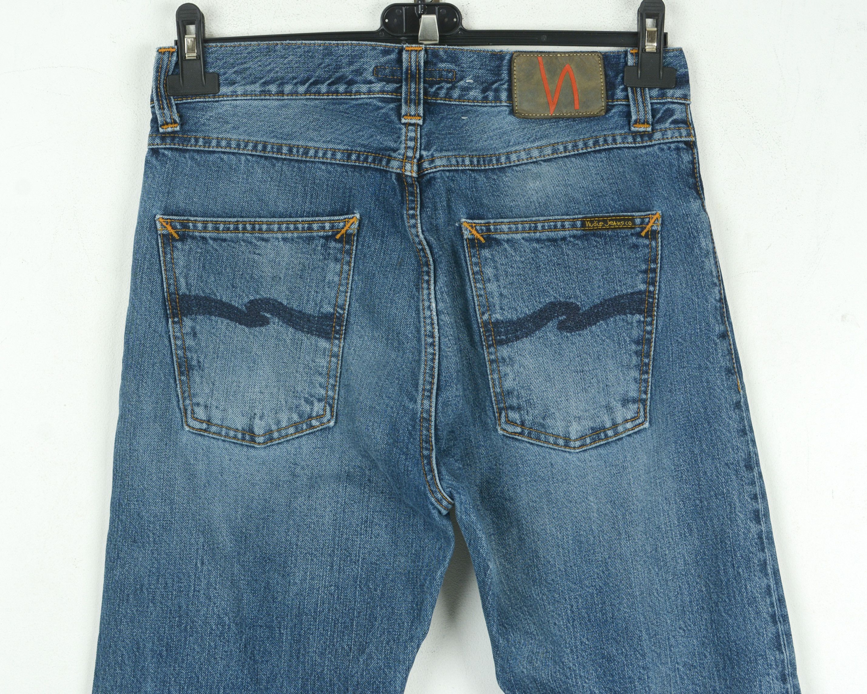 Nudie Jeans Steady Eddie W29 L34 Jeans Straight Denim Pants Ripped Size US 29 - 4 Thumbnail