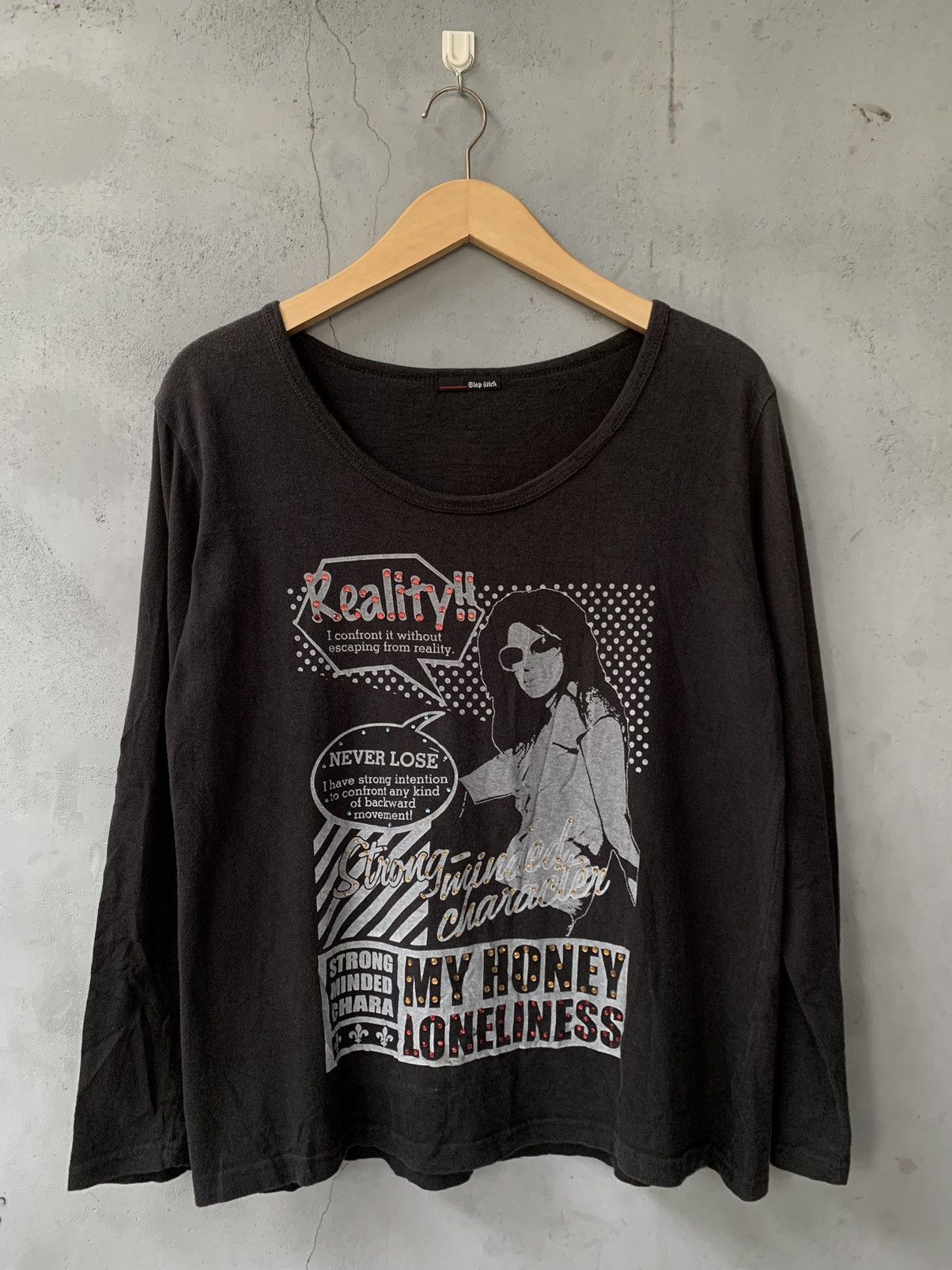 Japanese Brand Undefined Japan Sinp Stick Poem Longsleeve tee Size US M / EU 48-50 / 2 - 1 Thumbnail
