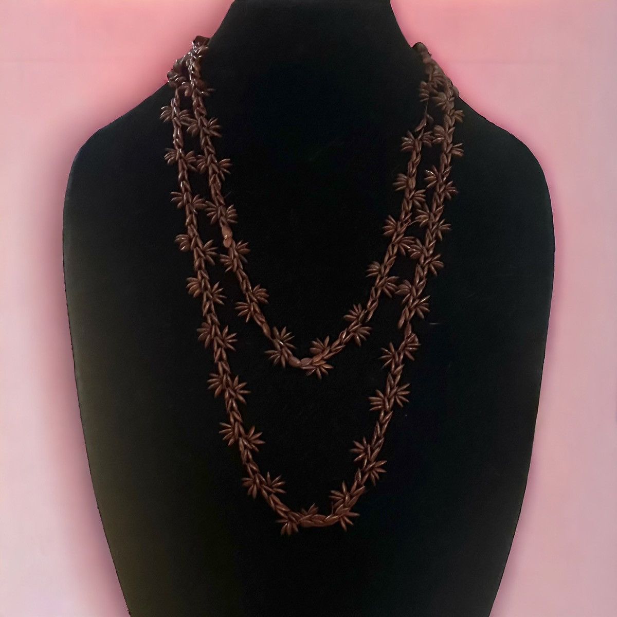 Vintage Vintage long Hawaiian Koa seed necklace Size ONE SIZE - 1 Thumbnail