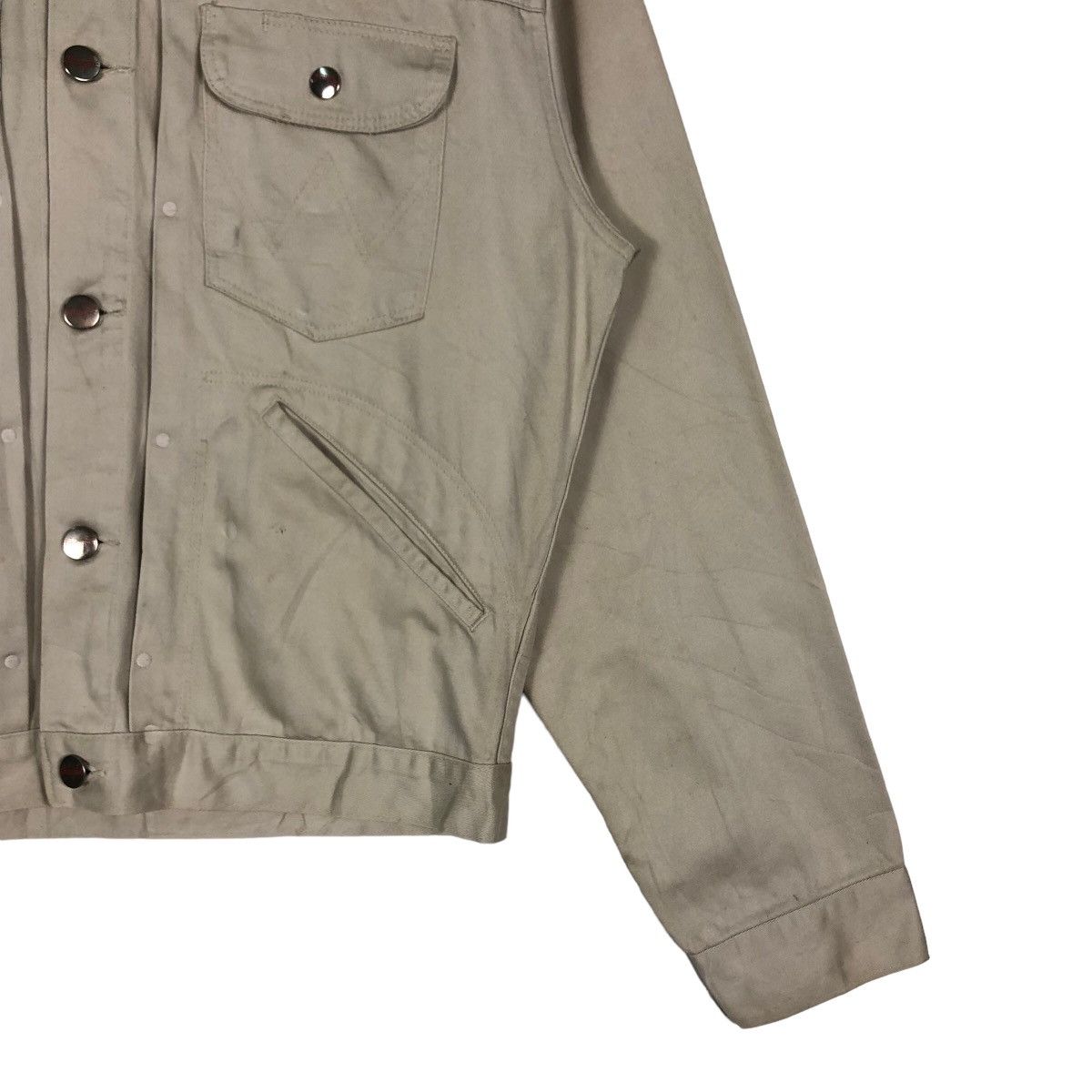 Japanese Brand 90’s Vintage Wrangler Union Made Trucker Jacket Biker Racer Size US M / EU 48-50 / 2 - 4 Thumbnail