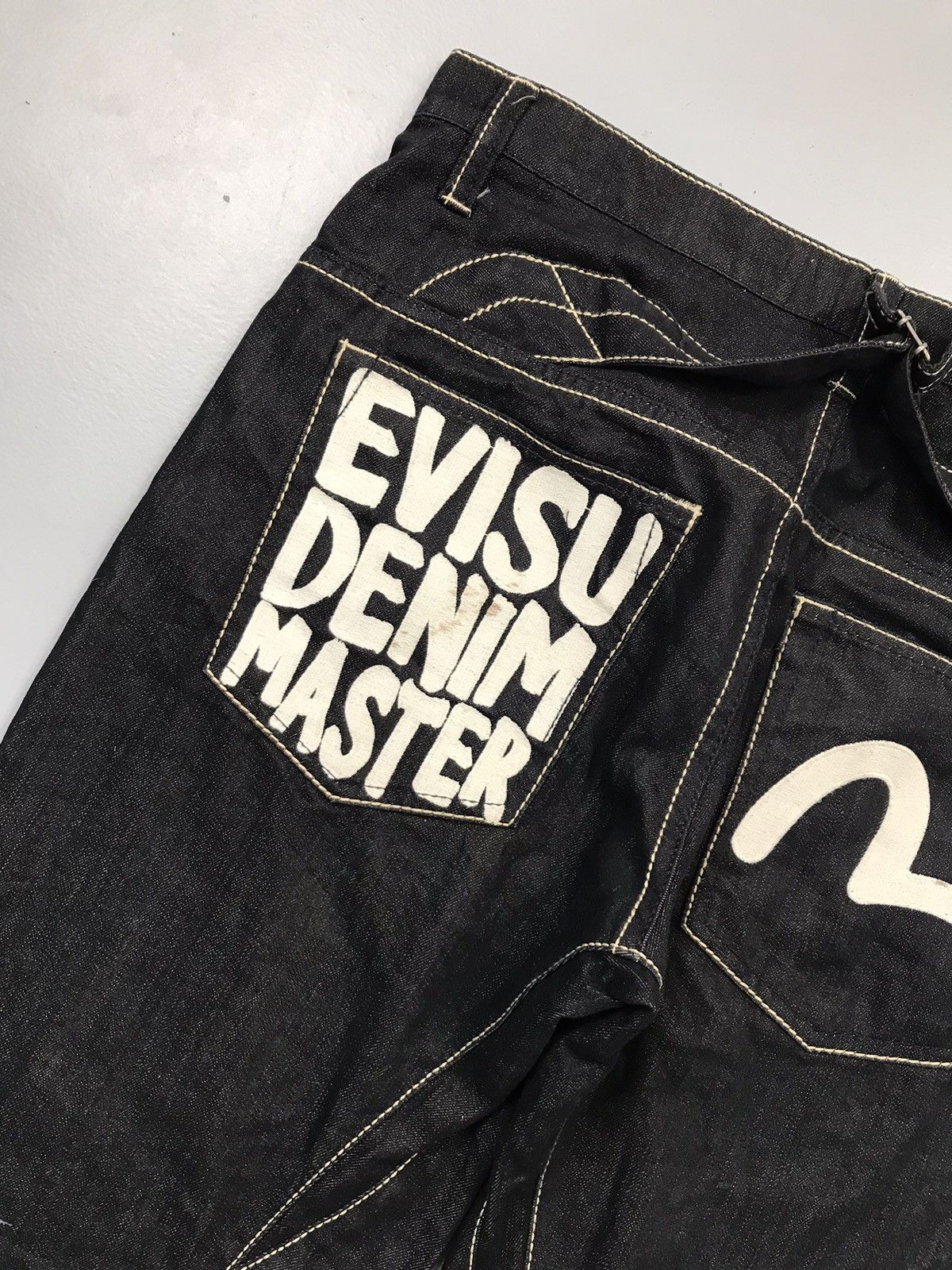 Japanese Brand Vintage Evisu inspired seagull buckle belt jort Size US 35 - 9 Thumbnail