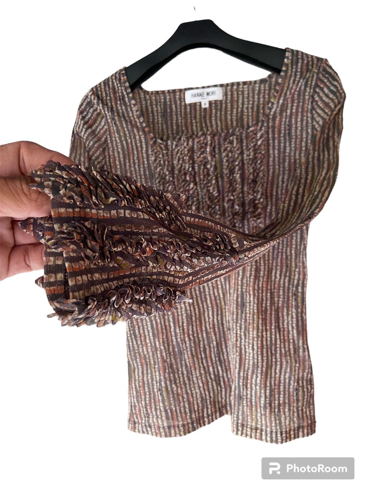 Hanae Mori HANAE MORI MESH TOP LONG SLEEVE Size US S / EU 44-46 / 1 - 3 Thumbnail