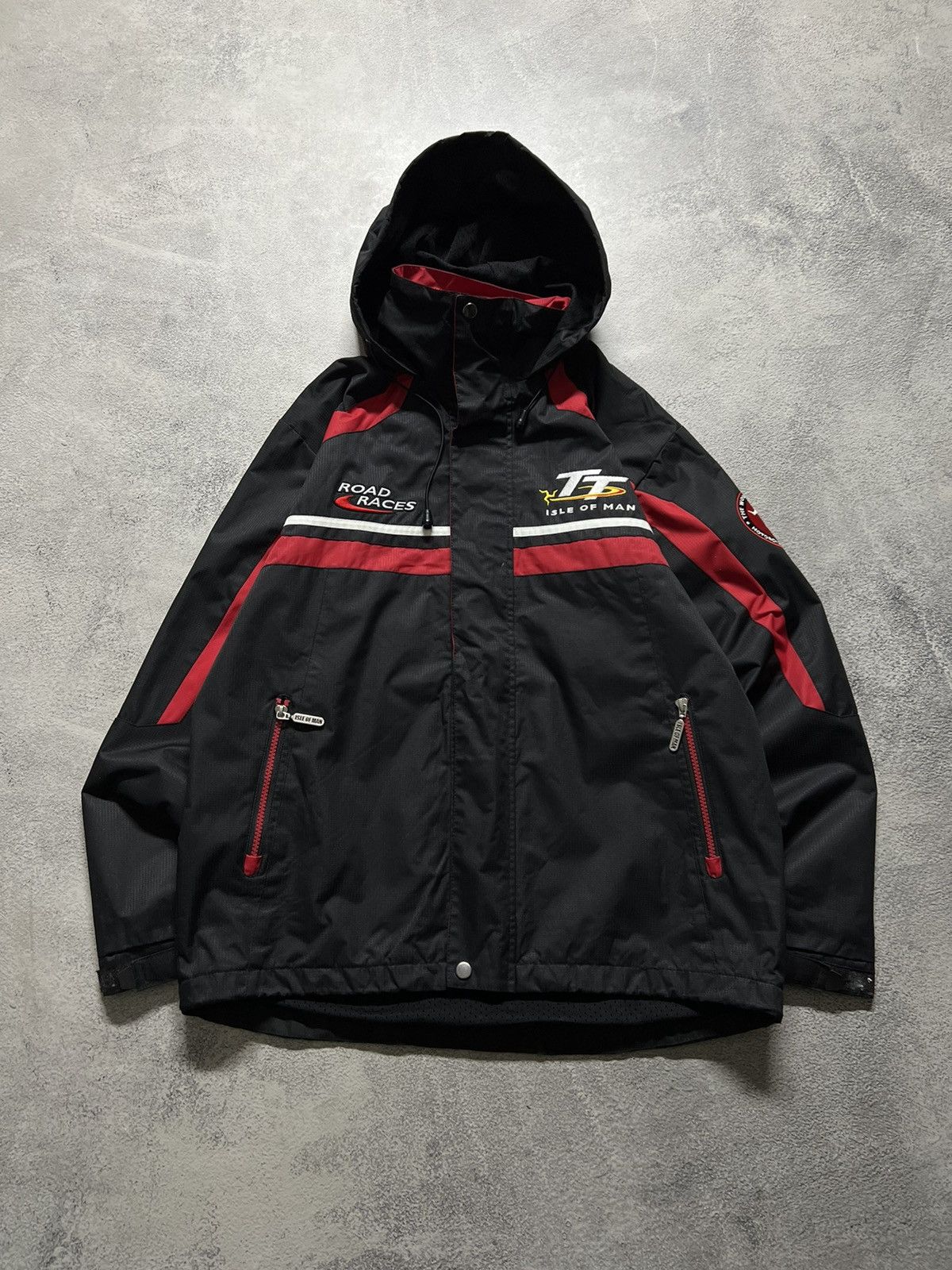 Vintage Y2k Isle Of Man Road Races Nylon Racing Jacket 00’s