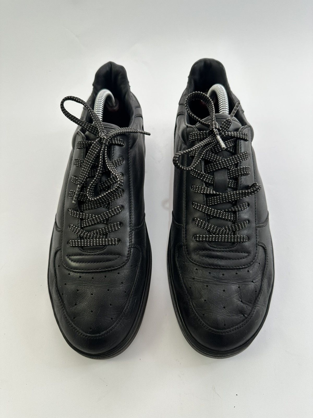 Louis Vuitton Louis Vuitton Black Leather Monogram Canvas Rivoli Sneaker Size US 7.5 / EU 40-41 - 2 Thumbnail