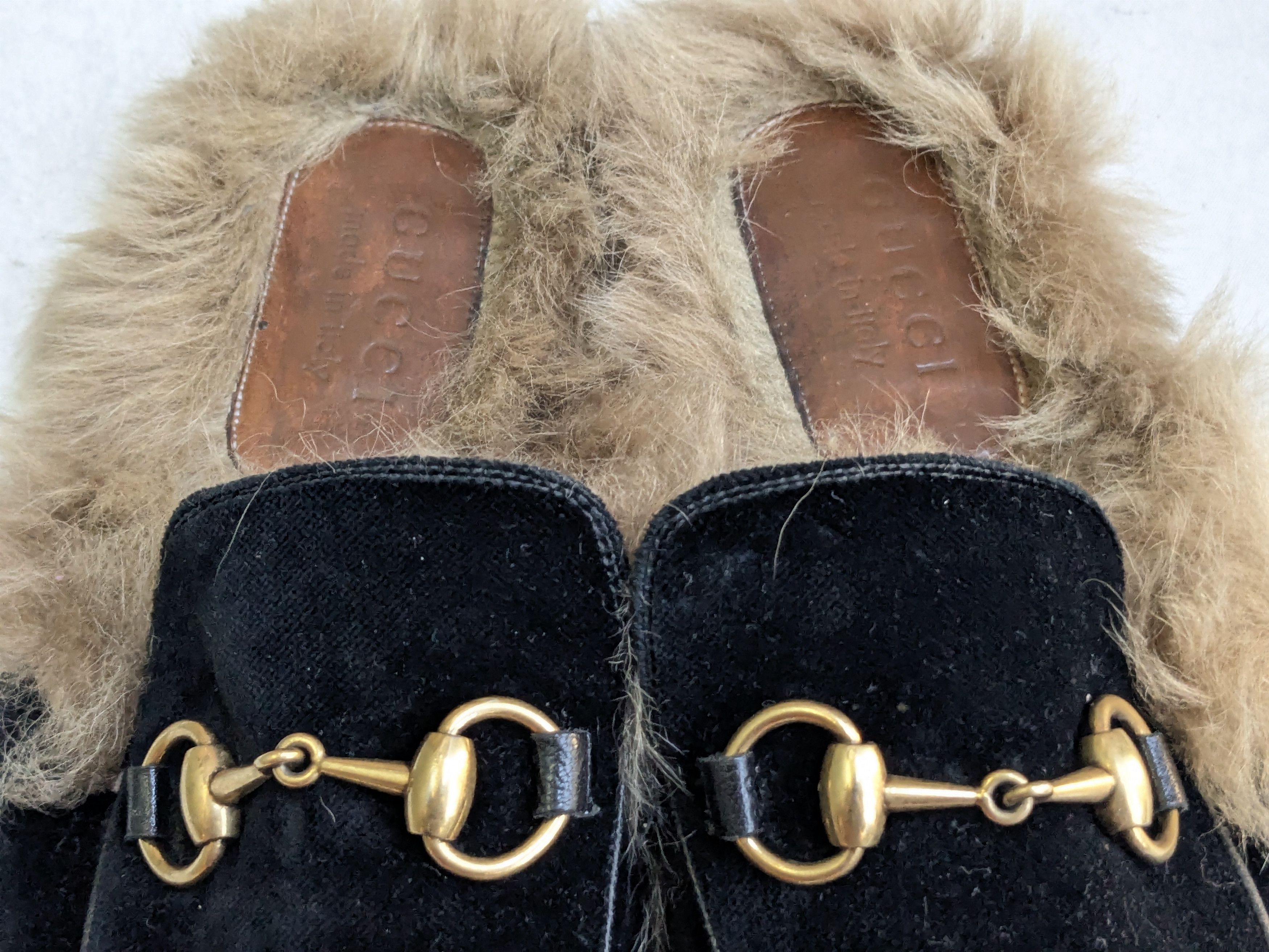 Gucci Gucci Princetown Horsebit Loafers 9.5 Black Velvet Mules Fur Size US 9.5 / EU 42-43 - 4 Thumbnail