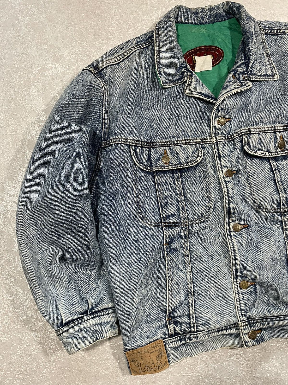 Lee 80s Vintage Lee Storm Rider Style Lois Denim Jacket Size US L / EU 52-54 / 3 - 3 Thumbnail