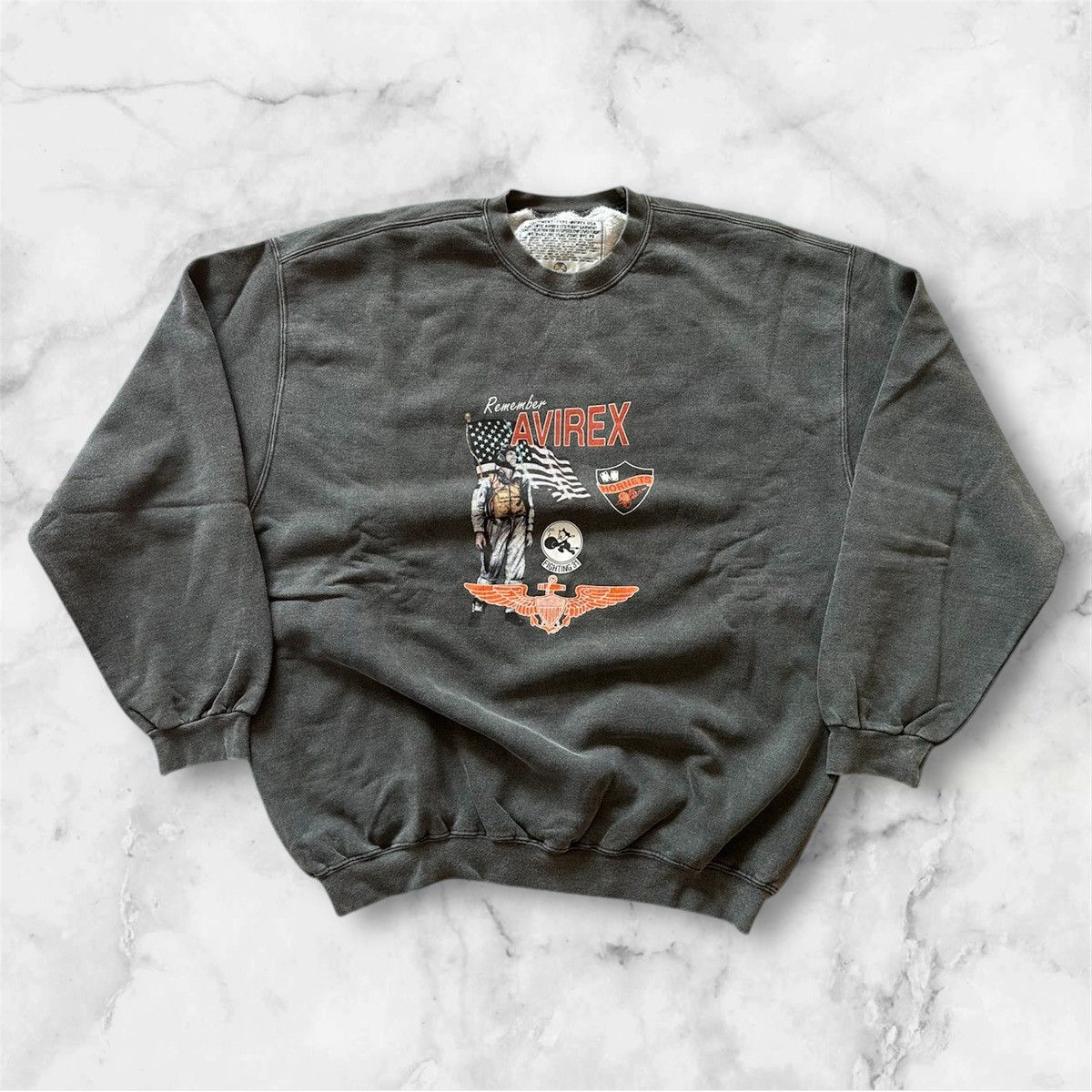 Avirex × Vintage Avirex Sweatshirt Vintage Flight garment Size US L / EU 52-54 / 3 - 1 Thumbnail