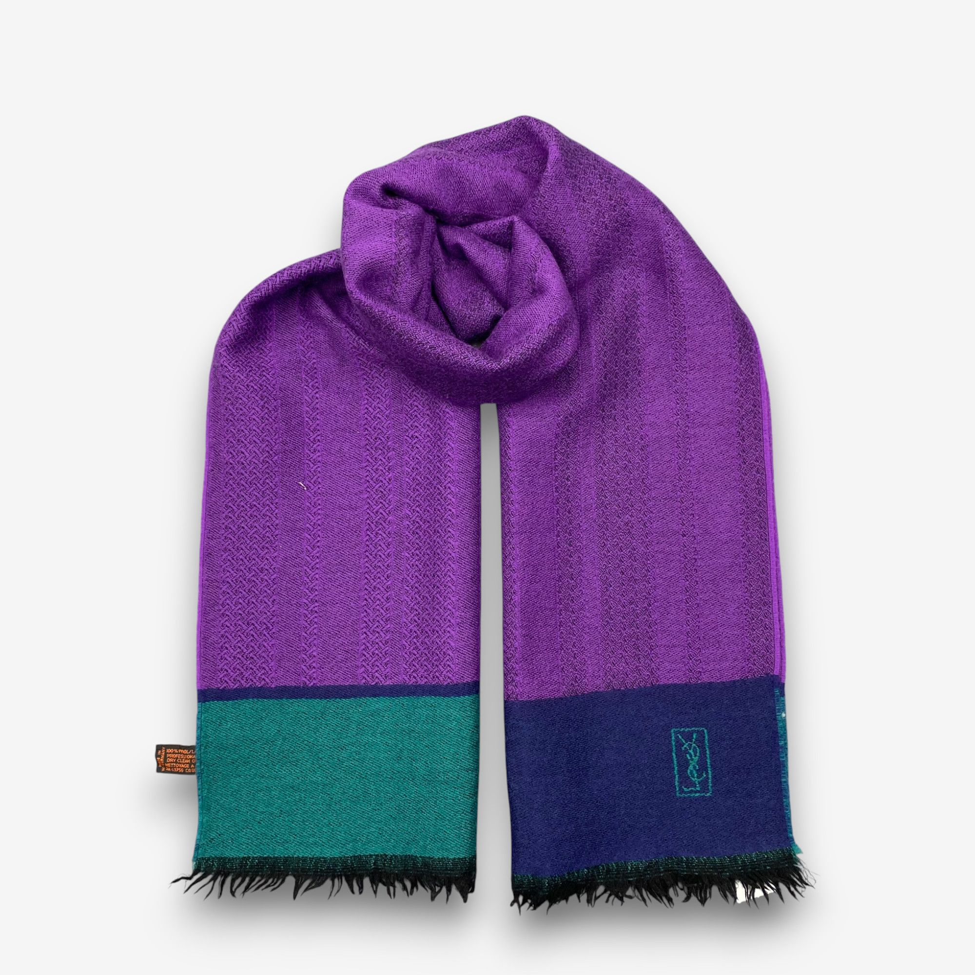 Yves Saint Laurent Vintage Yves Saint Laurent Scarf Muffler YSL Wool Scarves Size ONE SIZE - 2 Thumbnail